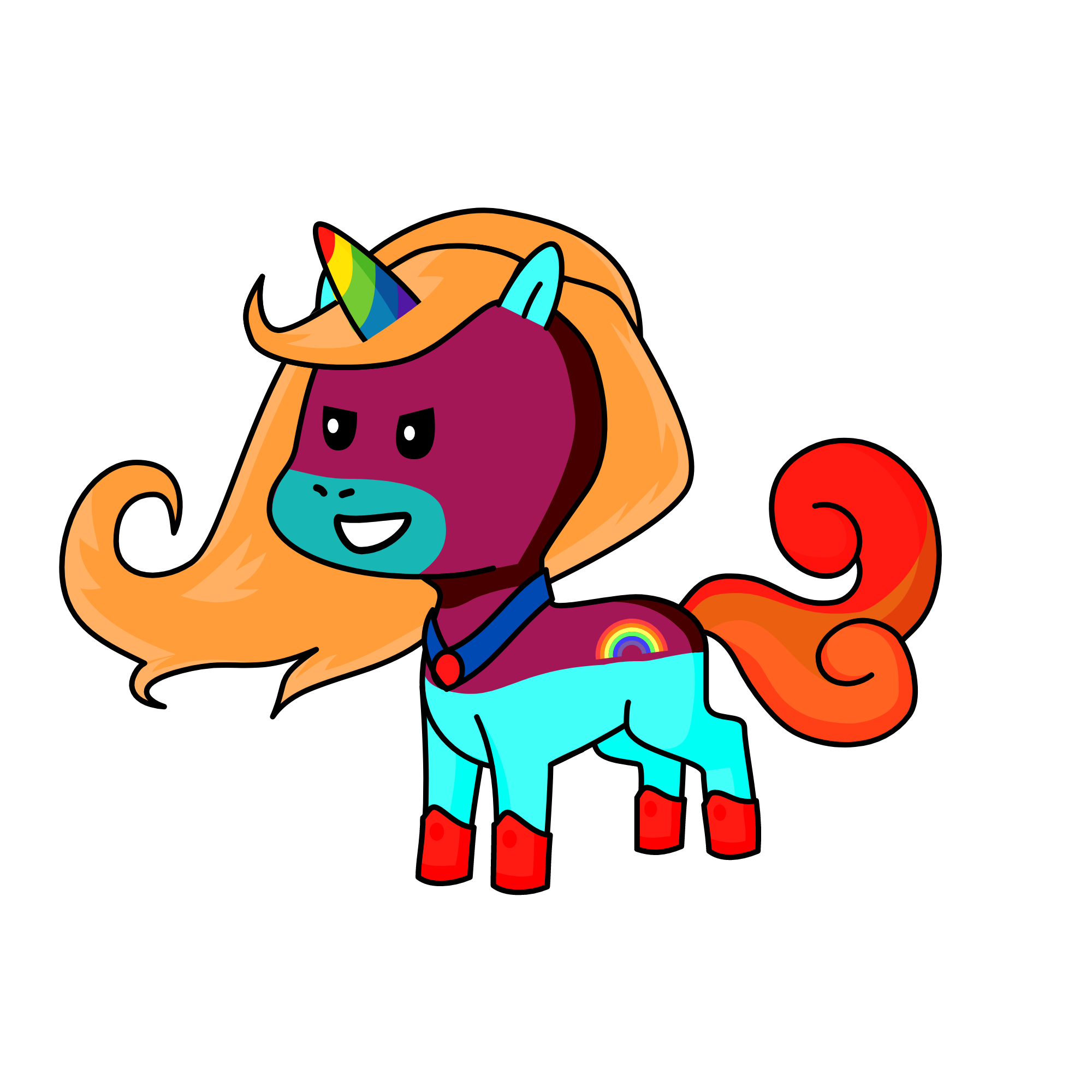 rainbow dash, the unicorn