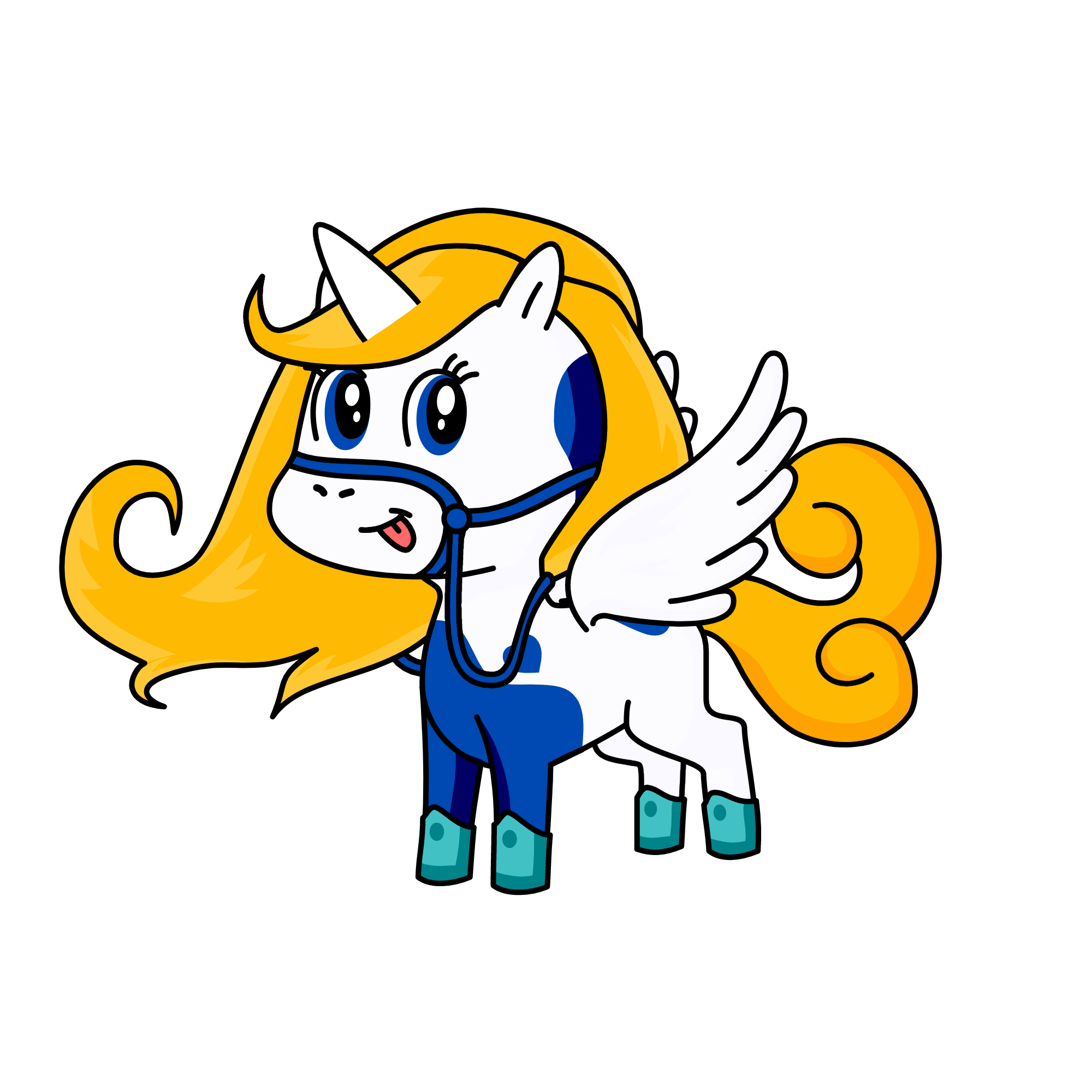 Blu, the unicorn