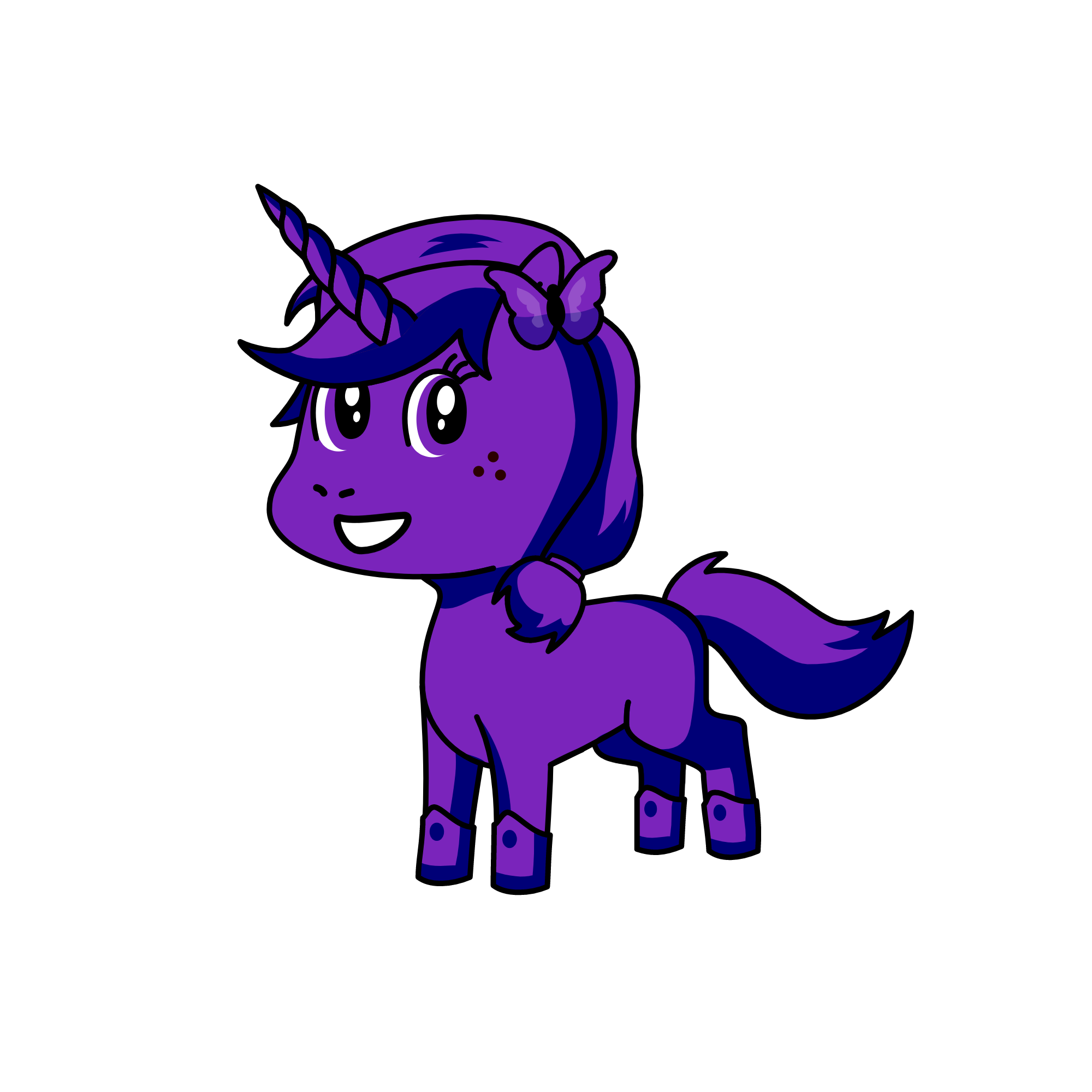 purpleie, the unicorn