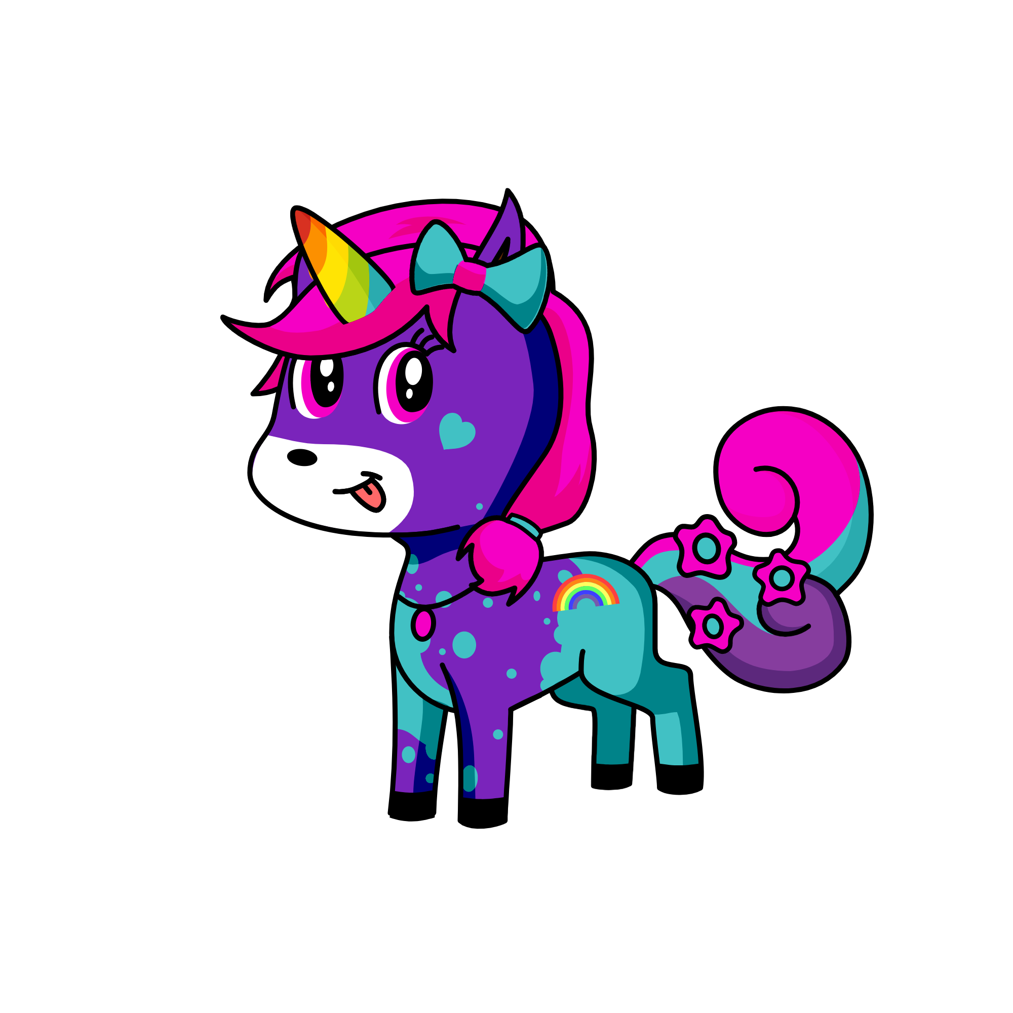 Rainbow, the unicorn