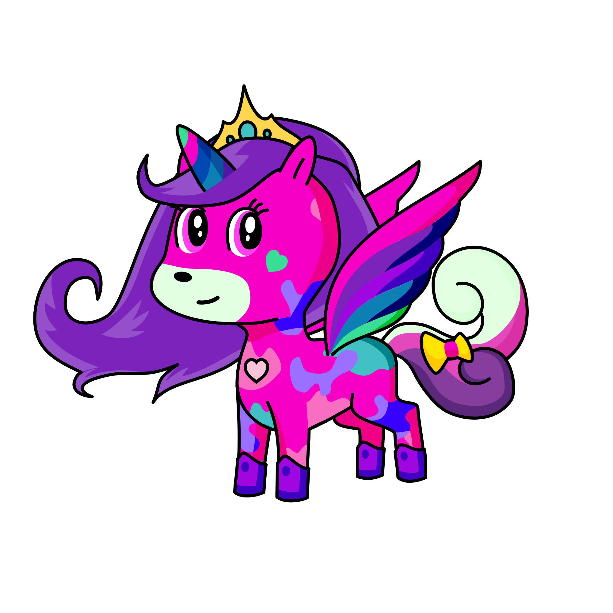 selestia reina de las niebes, the unicorn