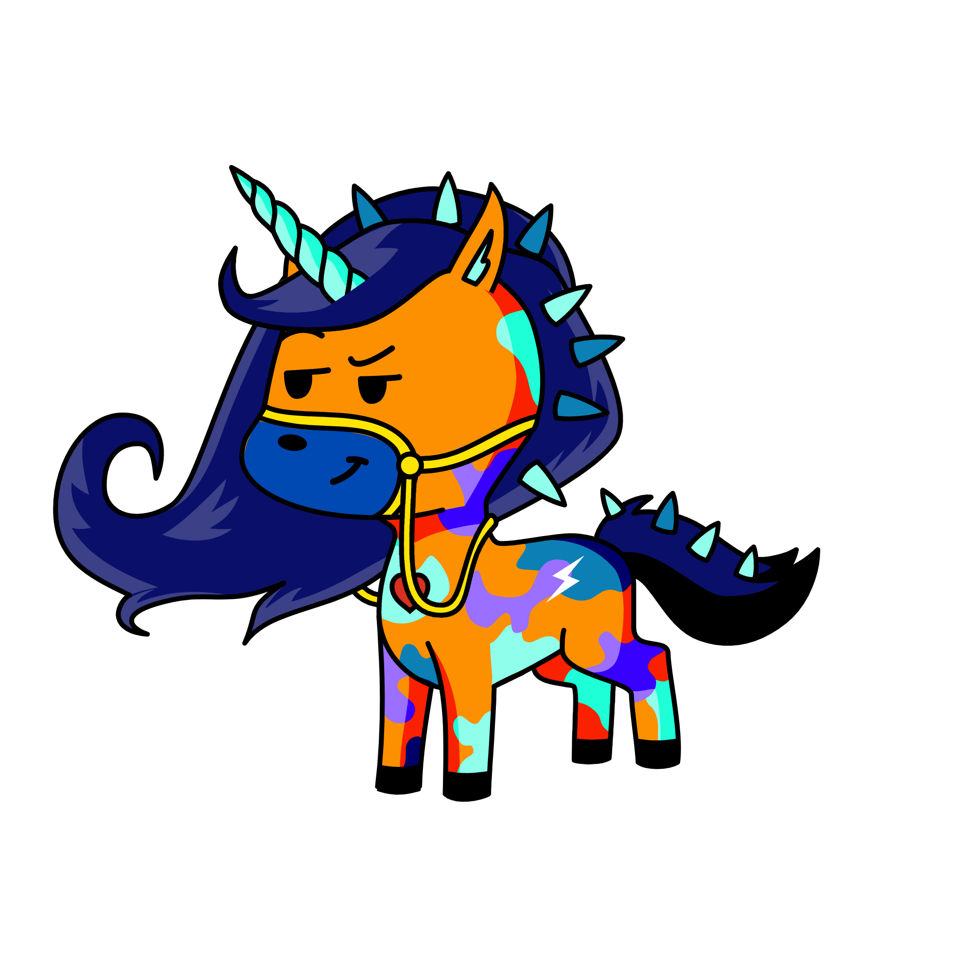 Spikey, the unicorn