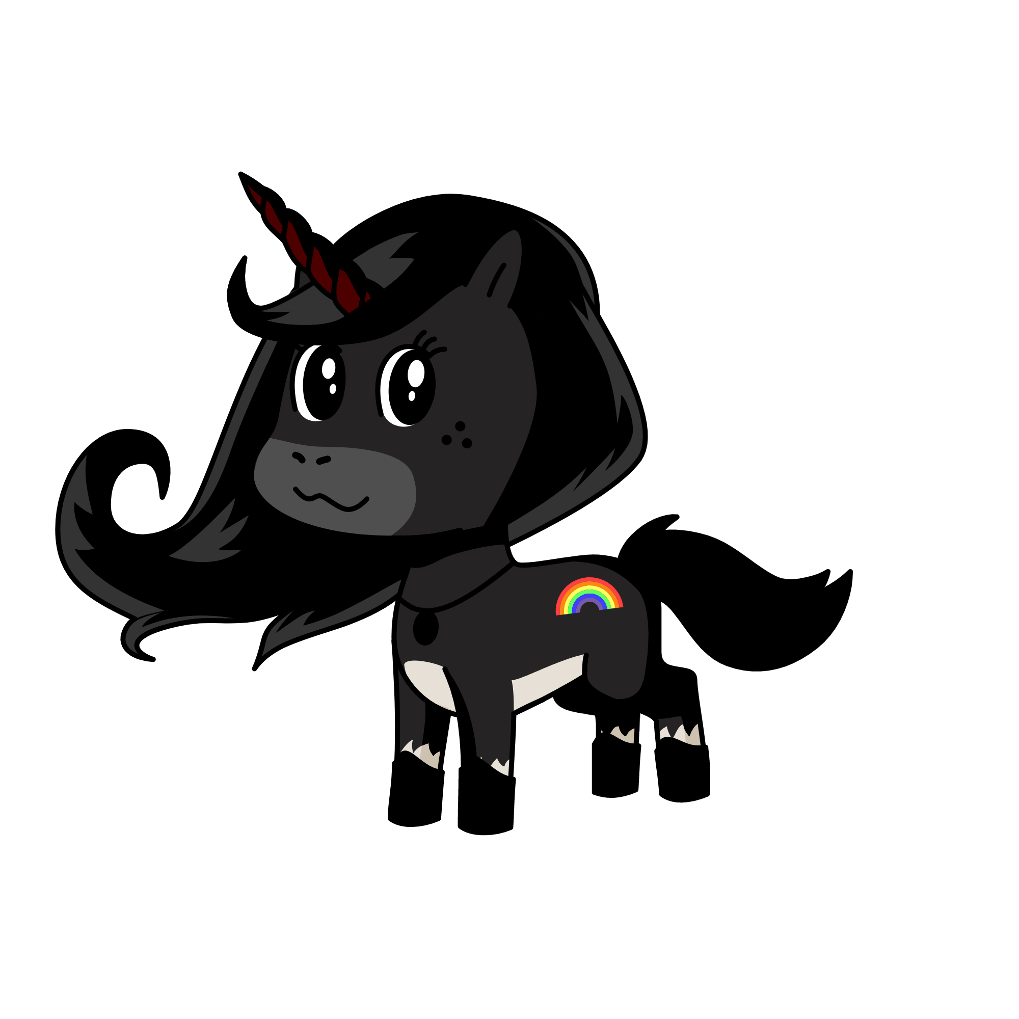 Ebony, the unicorn