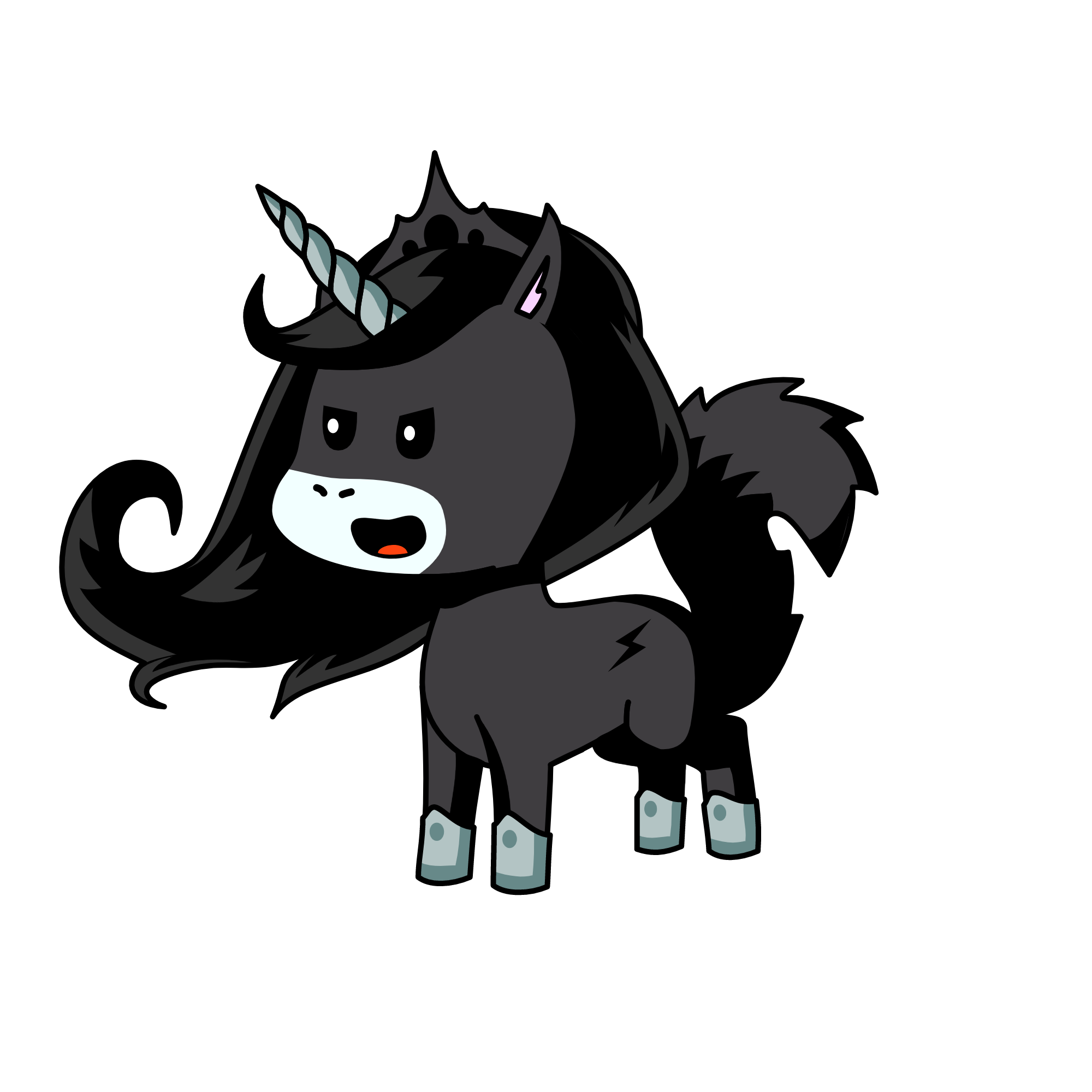 the dark queen, the unicorn