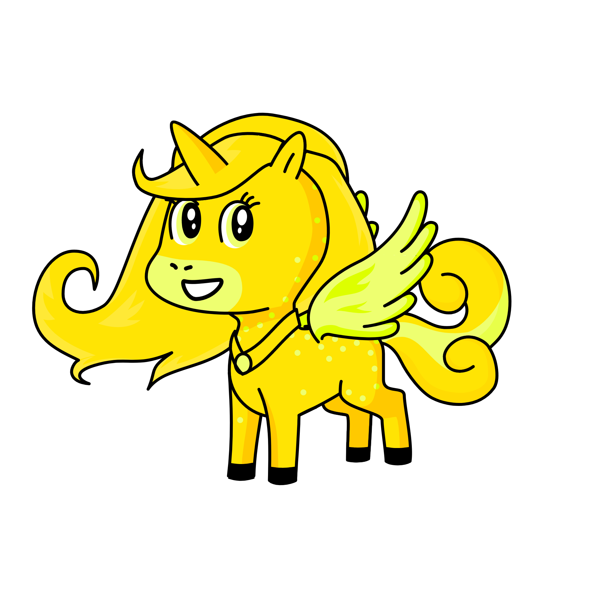 yellow, the unicorn