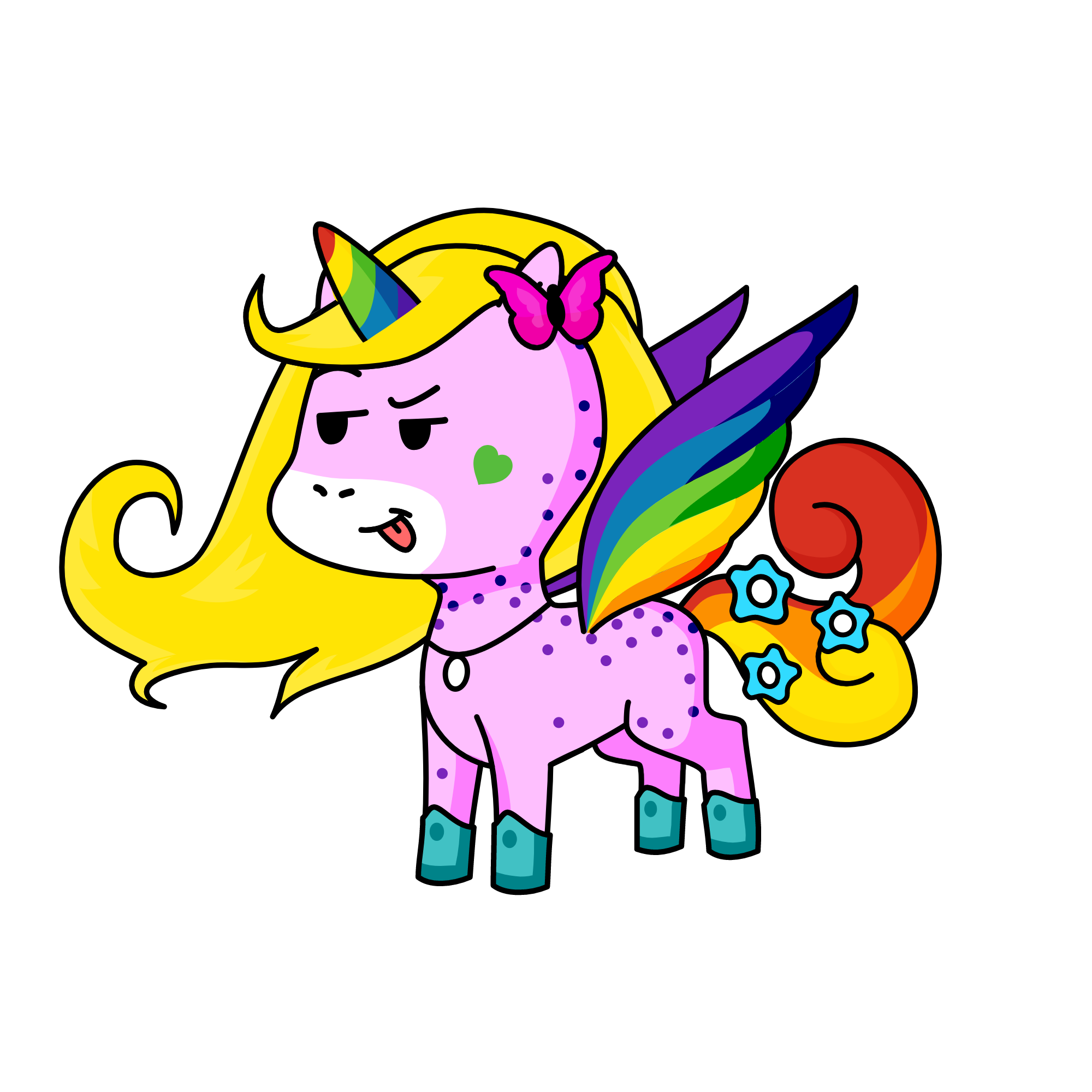 Rainbow, the unicorn