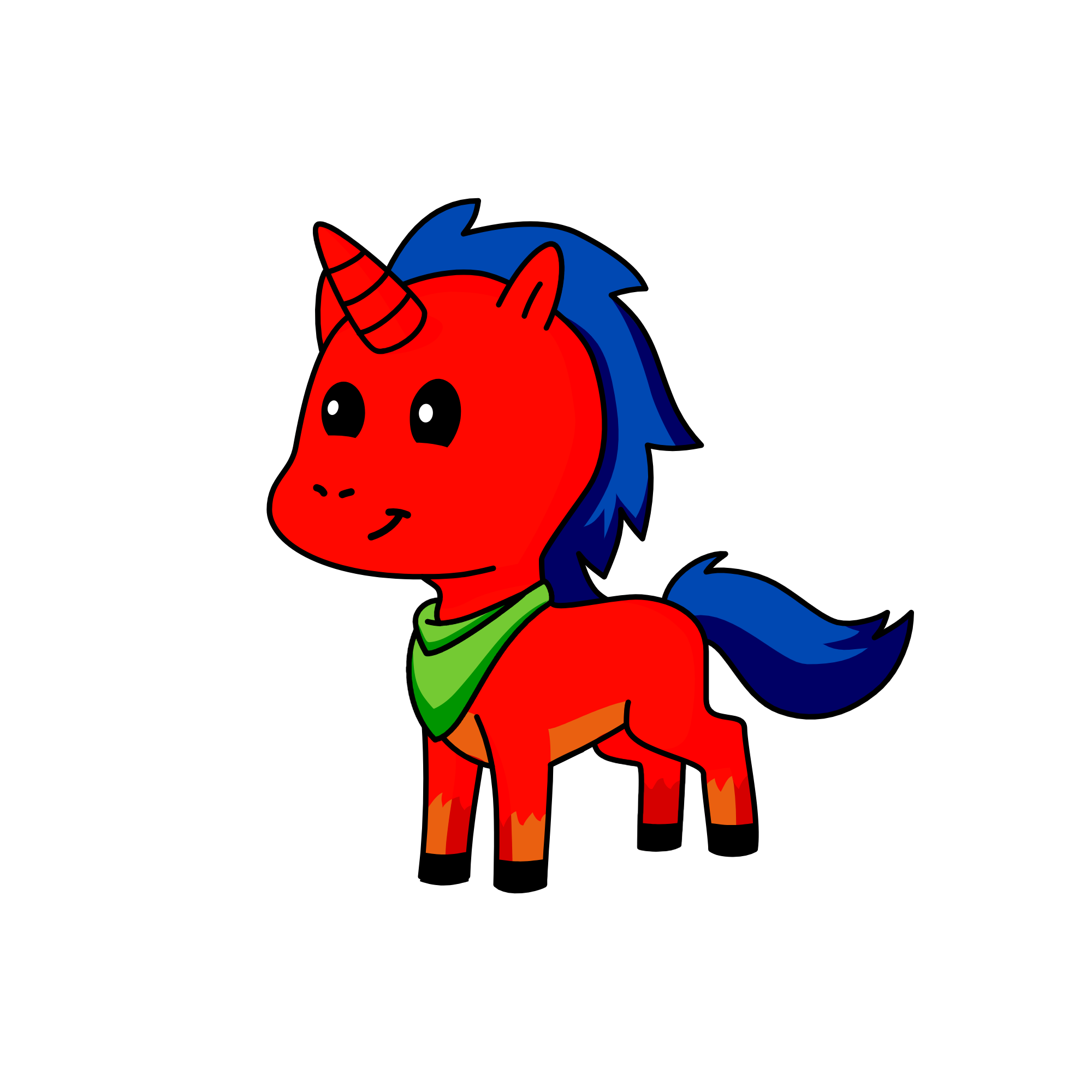 Joey the horse, the unicorn
