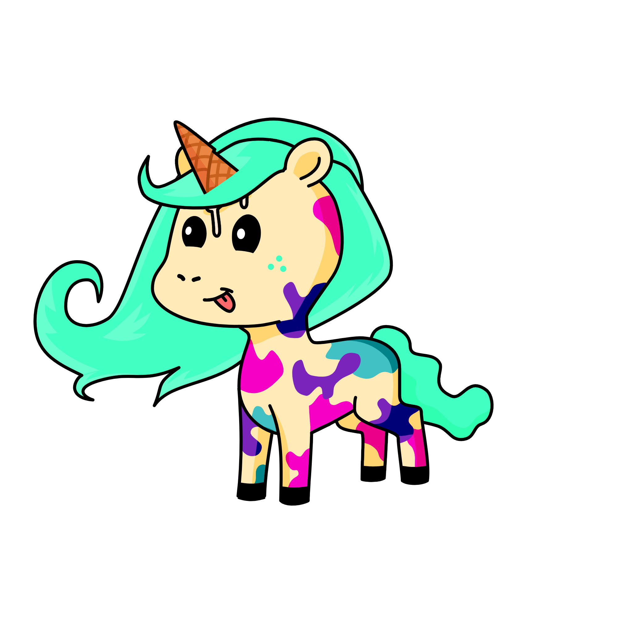 Mint Chocolate Chip, the unicorn
