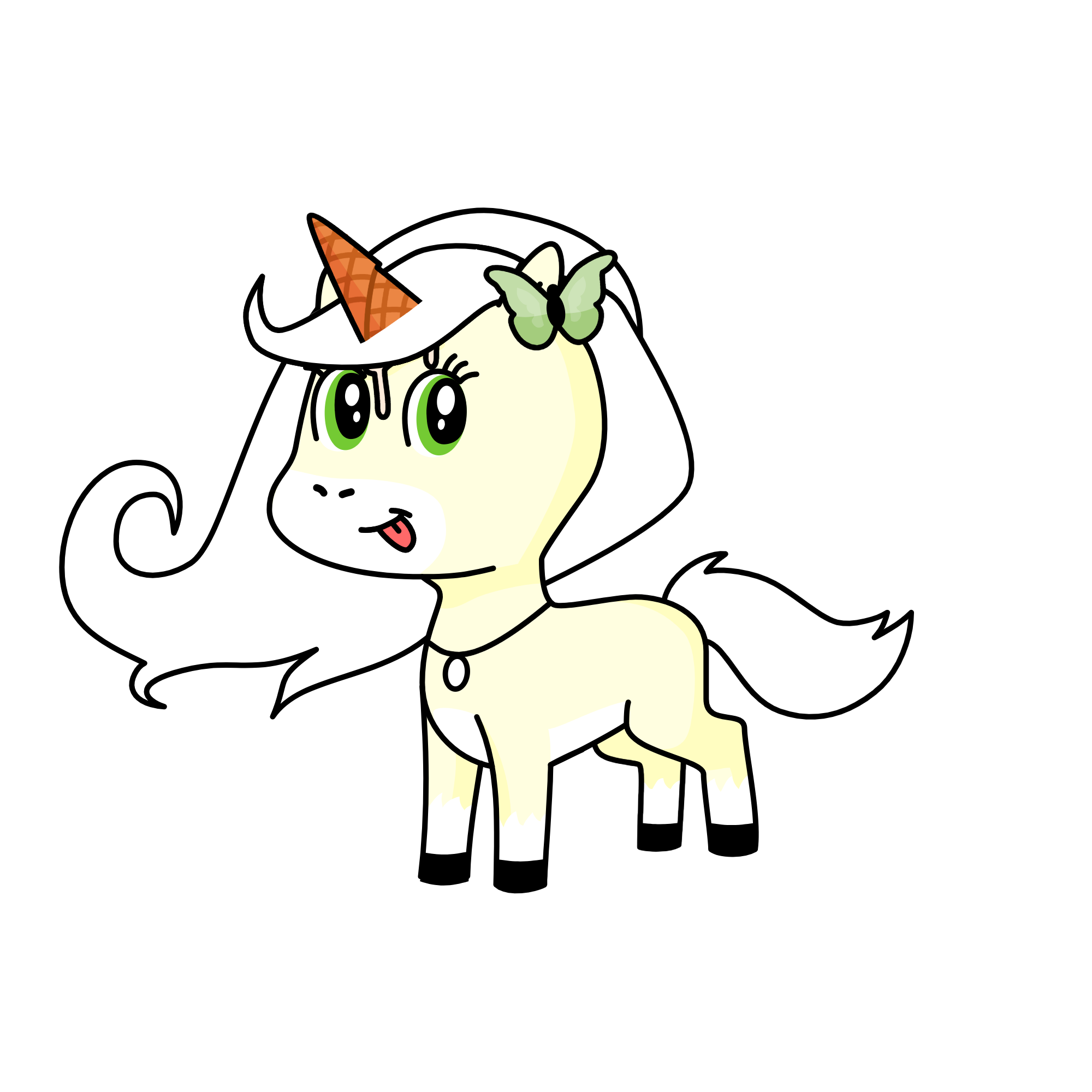 cream, the unicorn