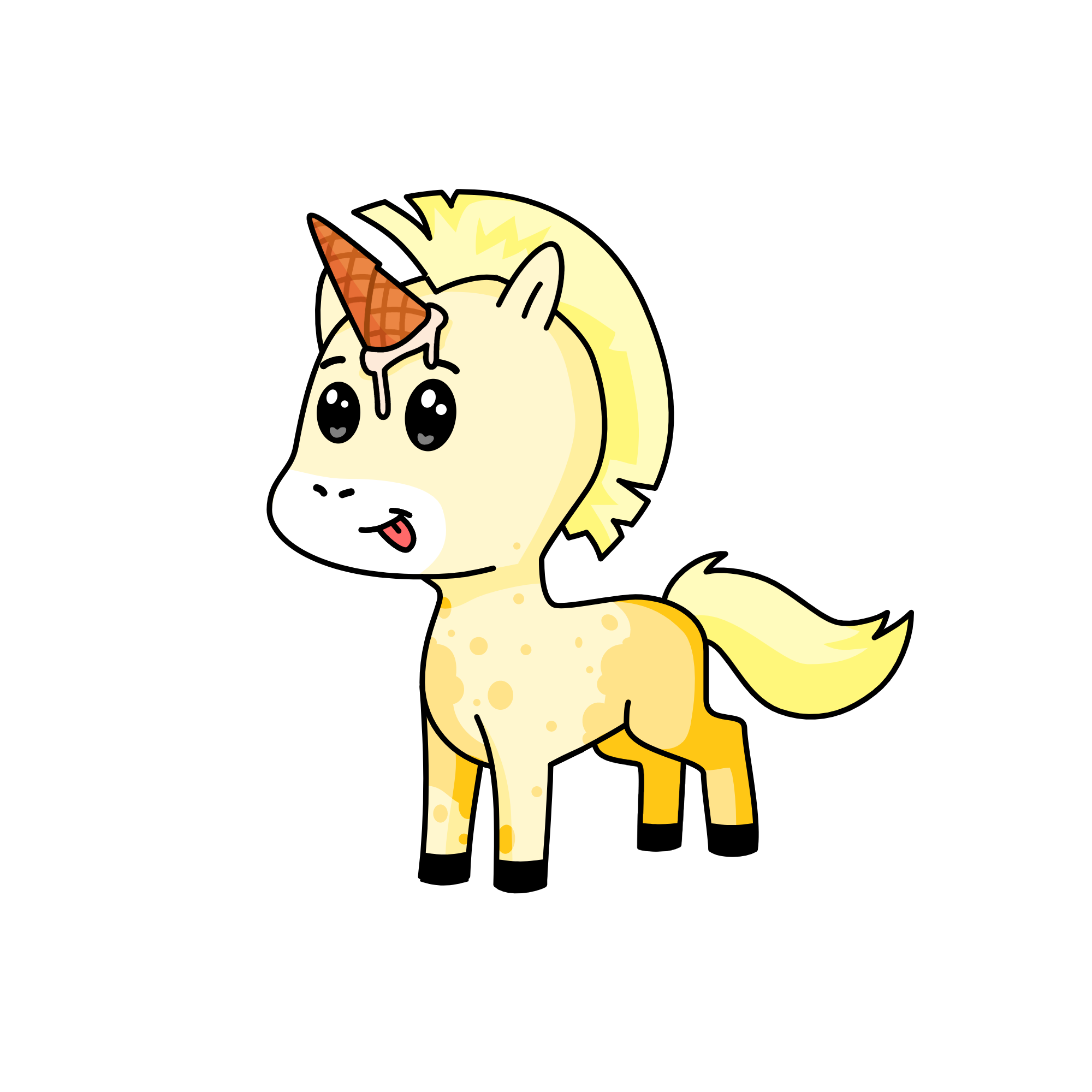 cream, the unicorn