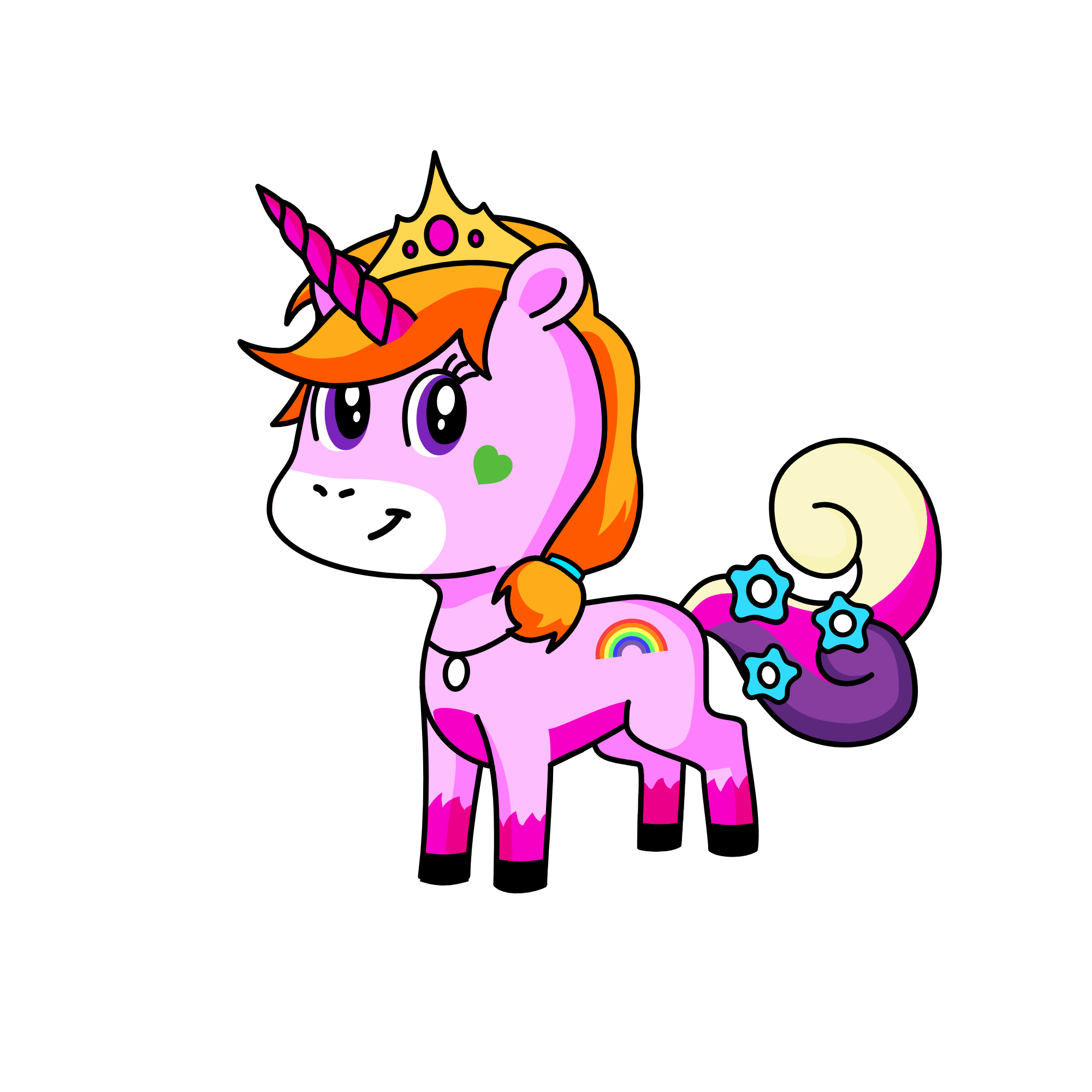 Rainbow, the unicorn