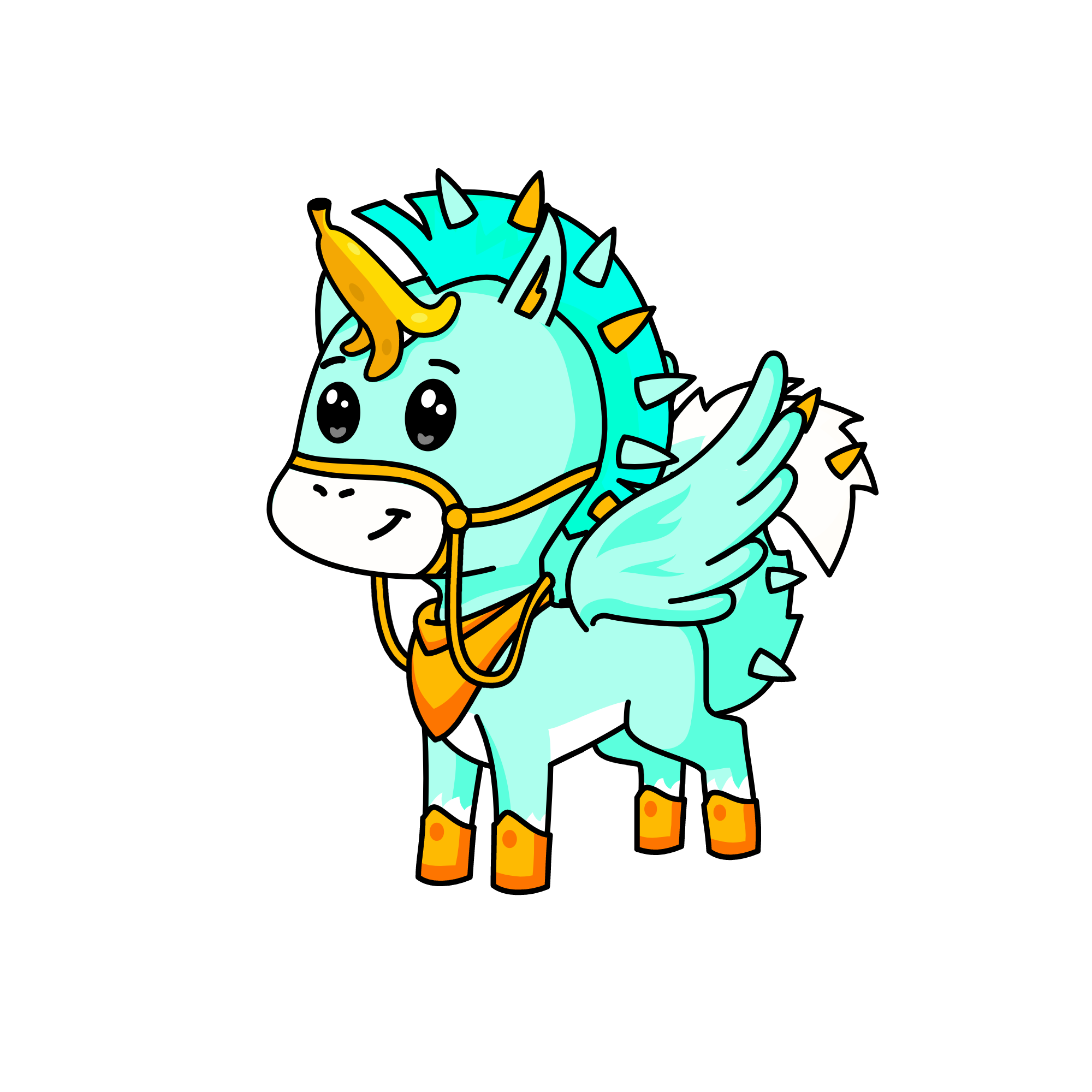 Cyan, the unicorn