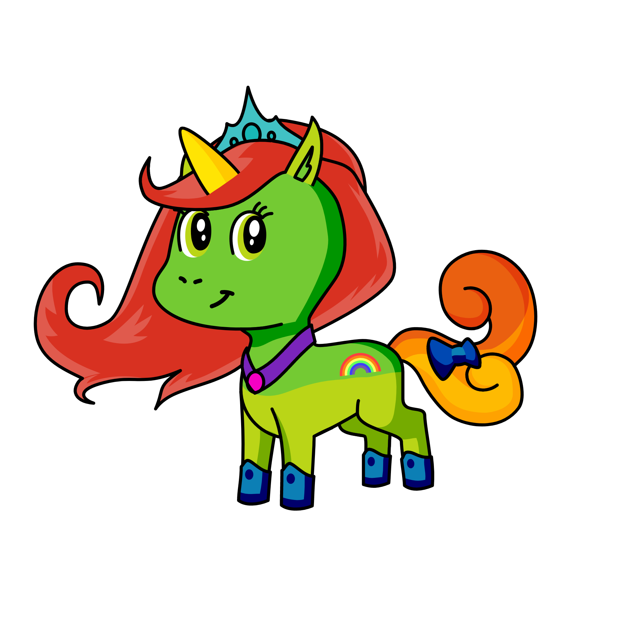 Rainbow, the unicorn