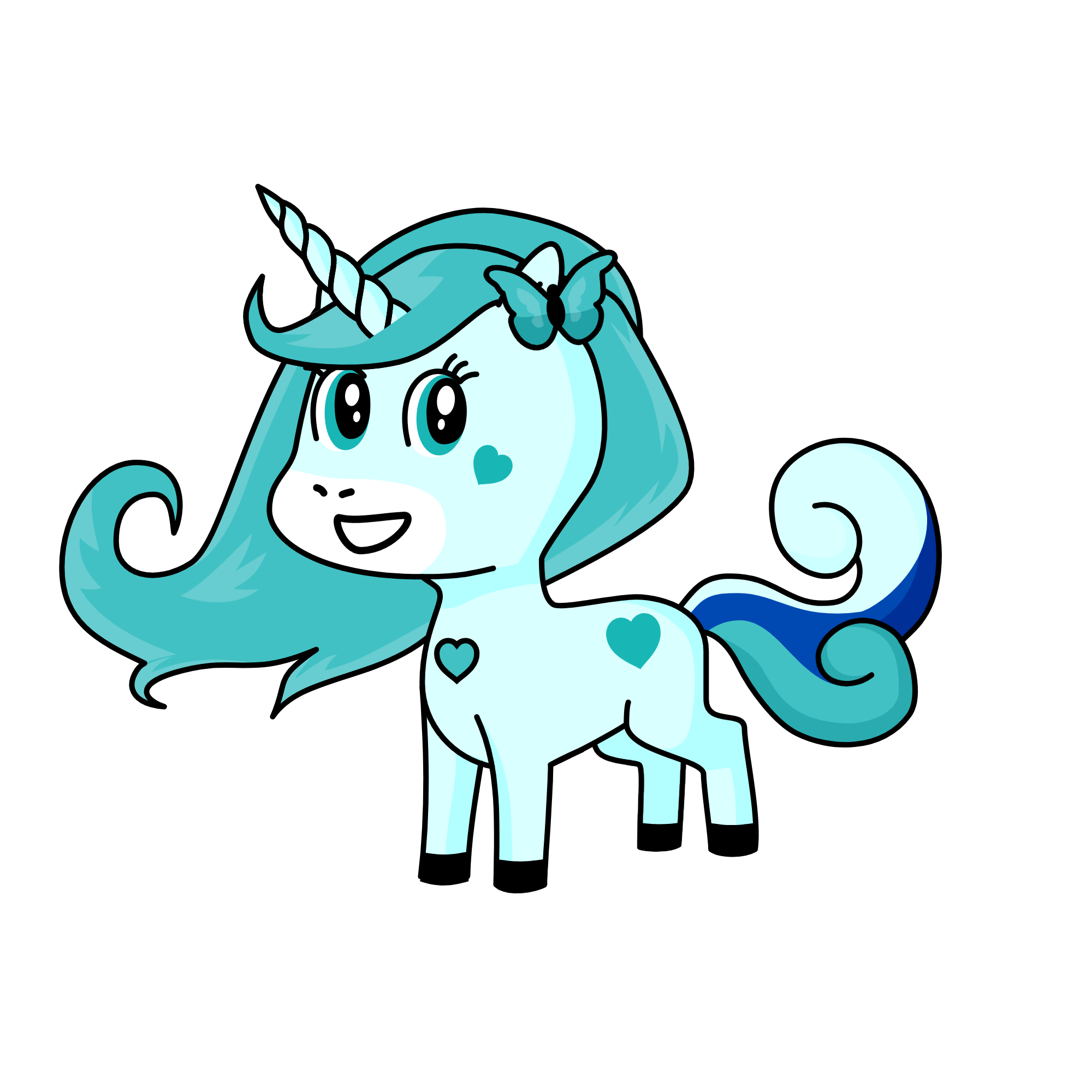 Blueberry Fun, the unicorn