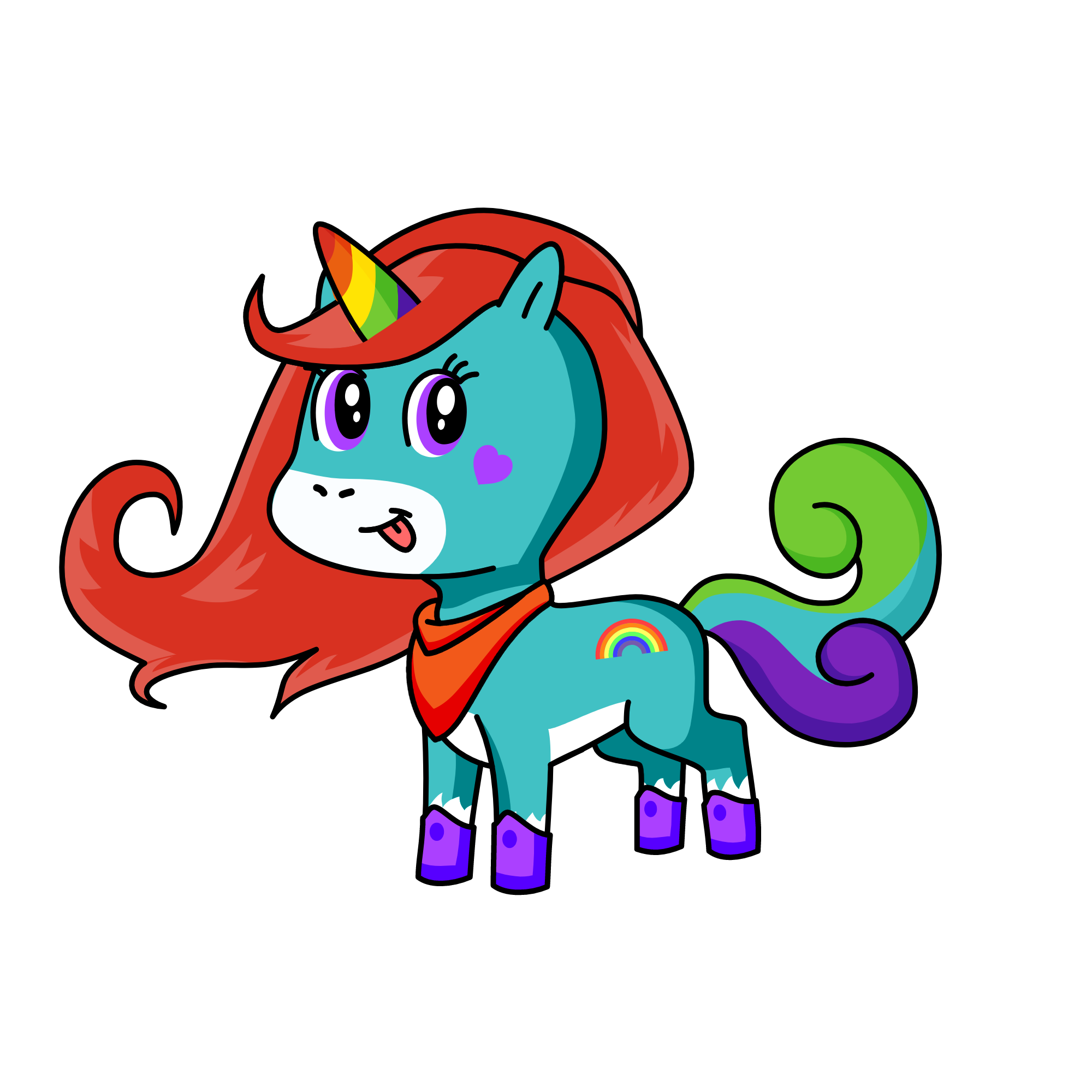 Rainbow Dash, the unicorn