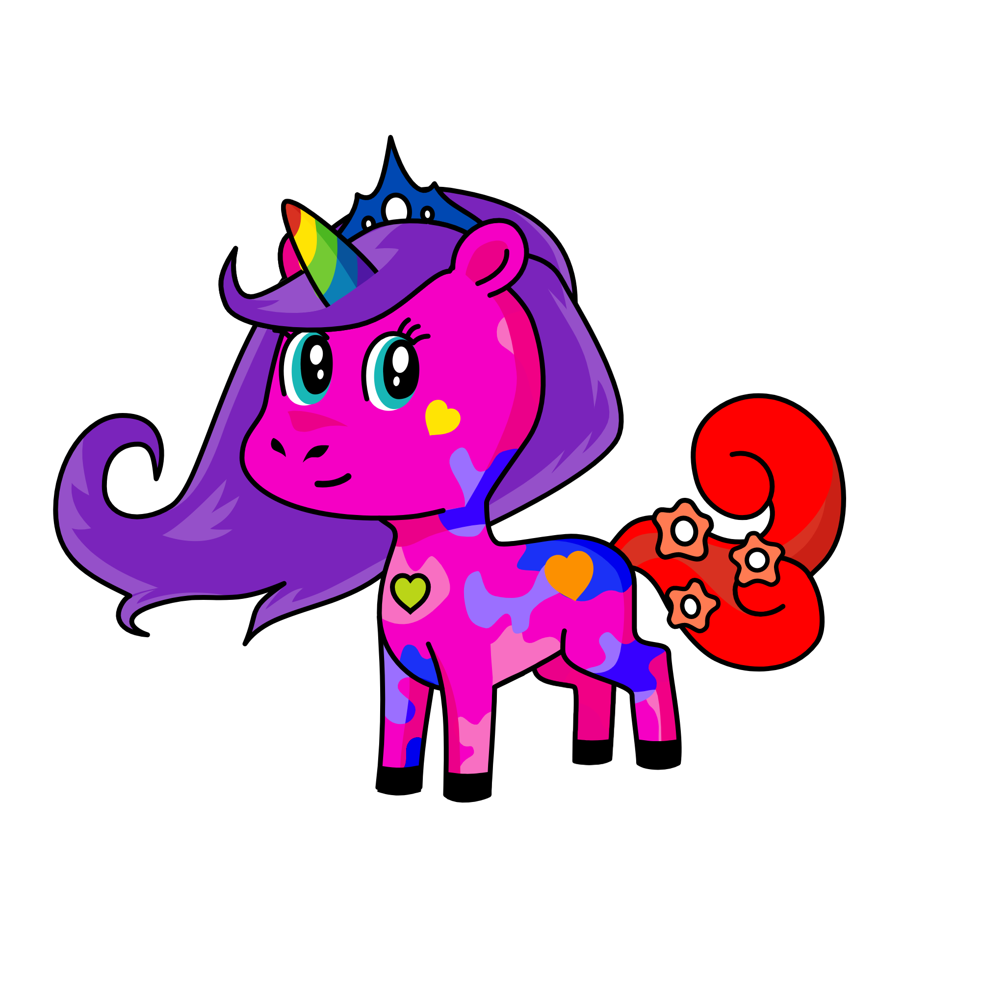 Rainbow, the unicorn