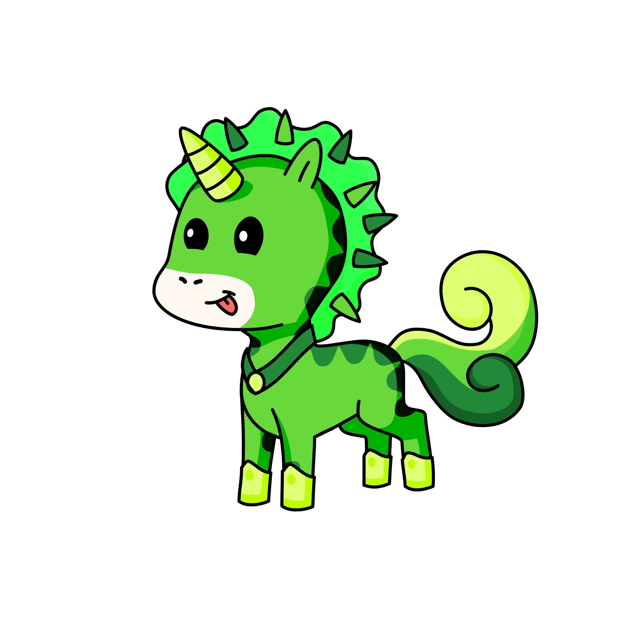 Green Lanticorn, the unicorn