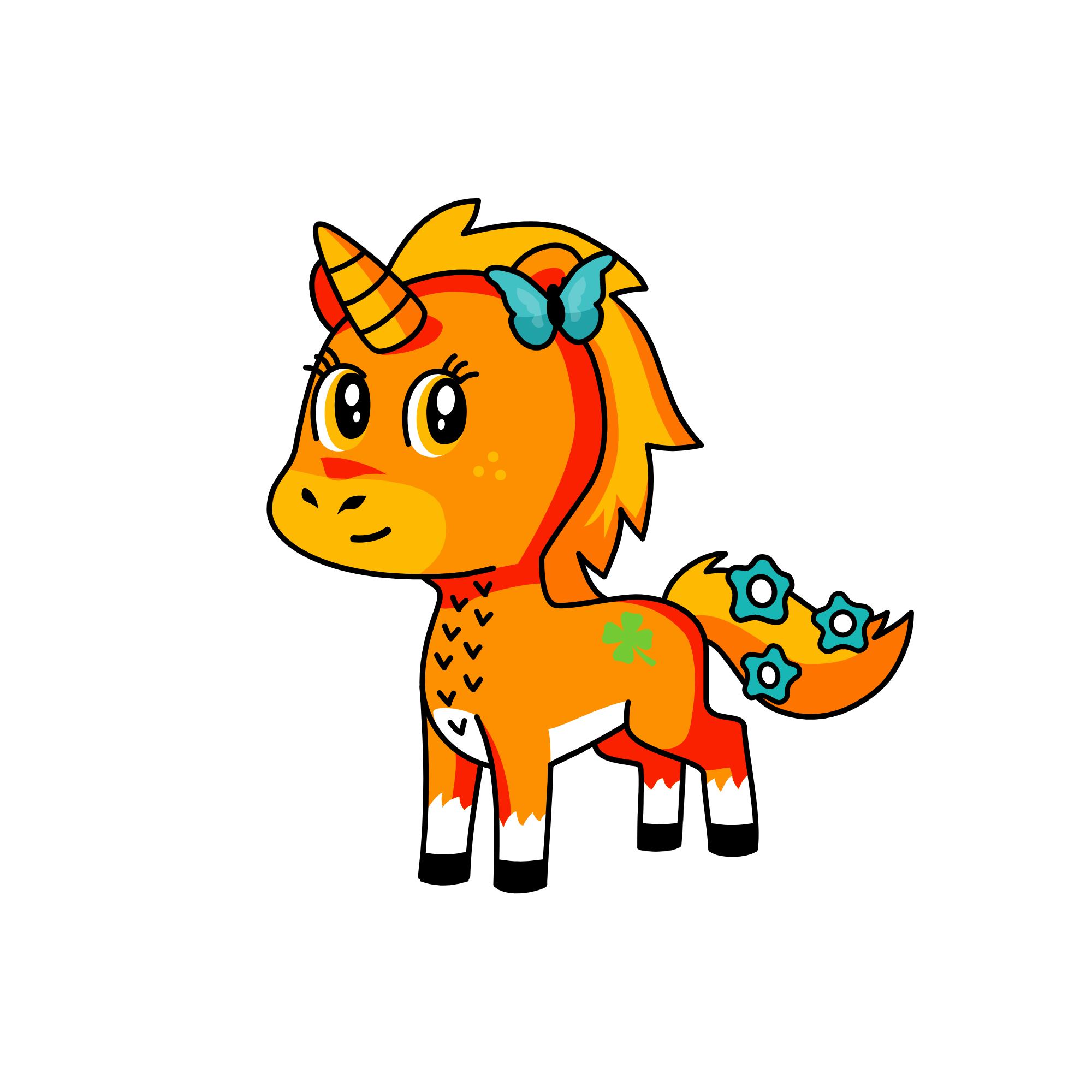 blue fox, the unicorn