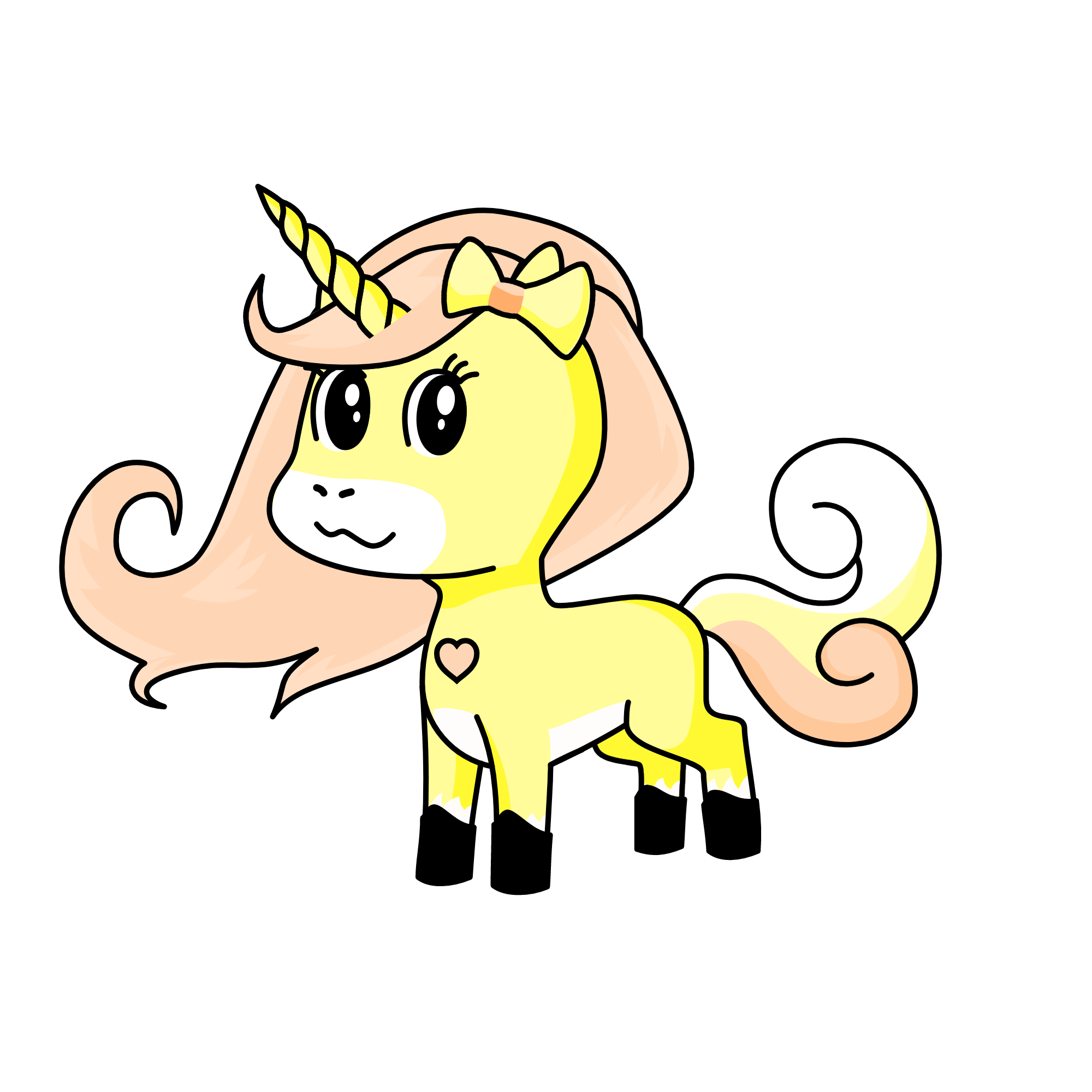 Peach, the unicorn