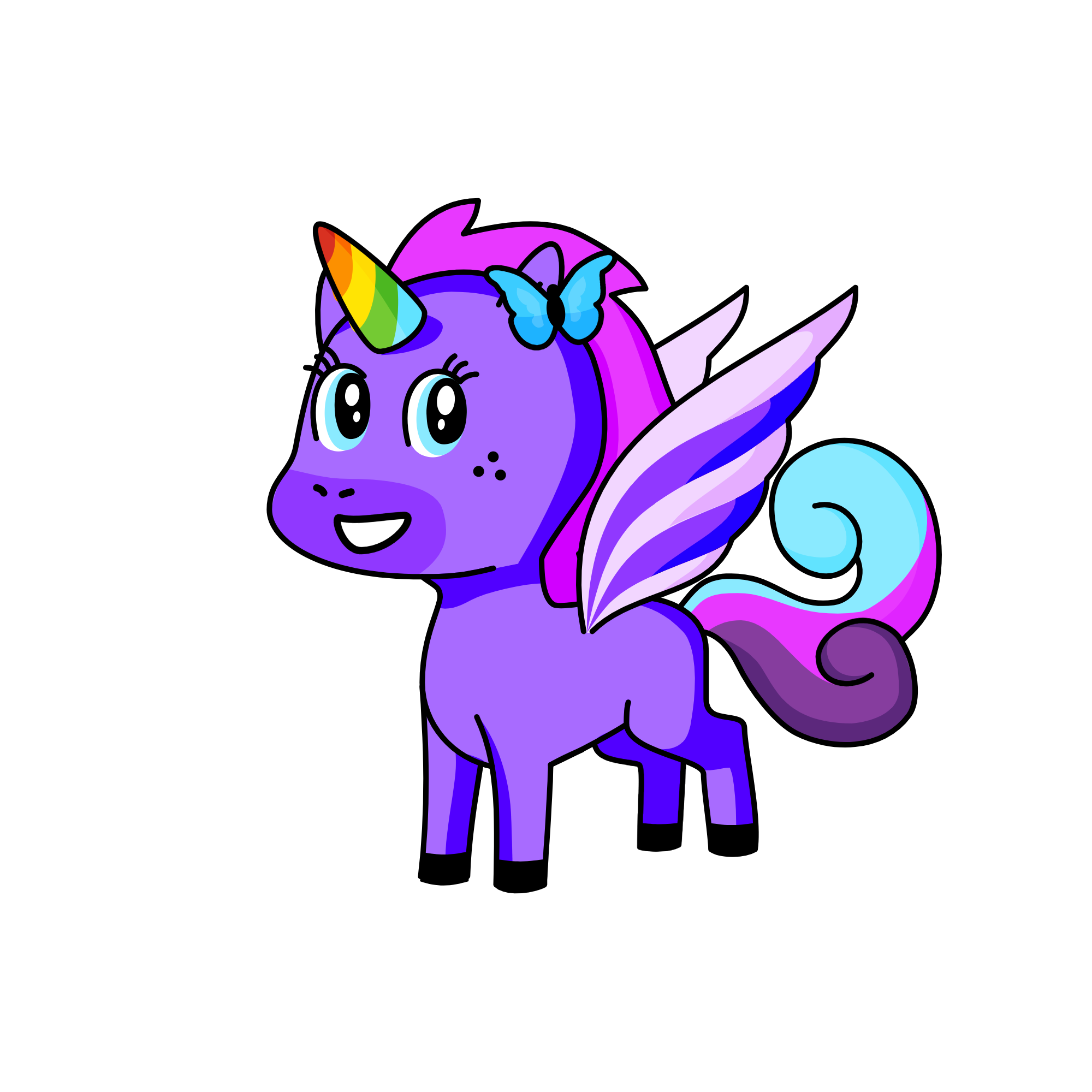 purply, the unicorn