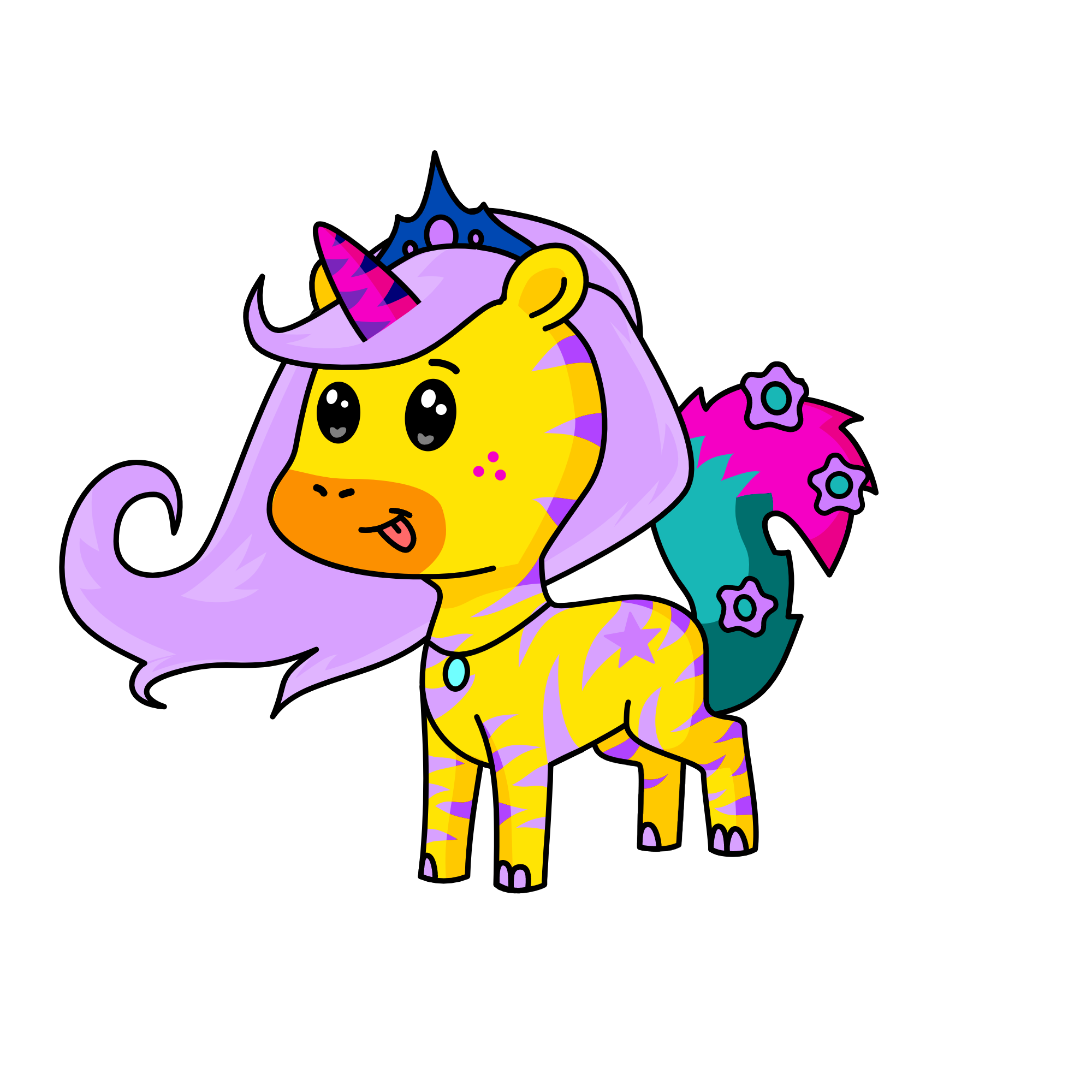 Sunshine polka dots are zebra unicorn, the unicorn