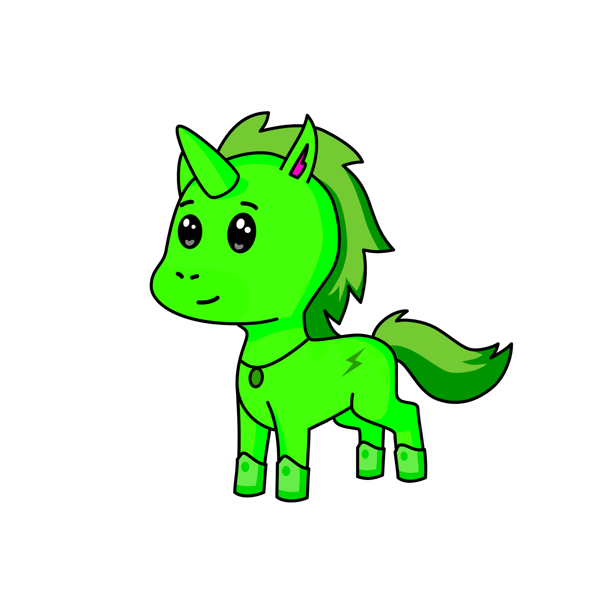 greenie, the unicorn