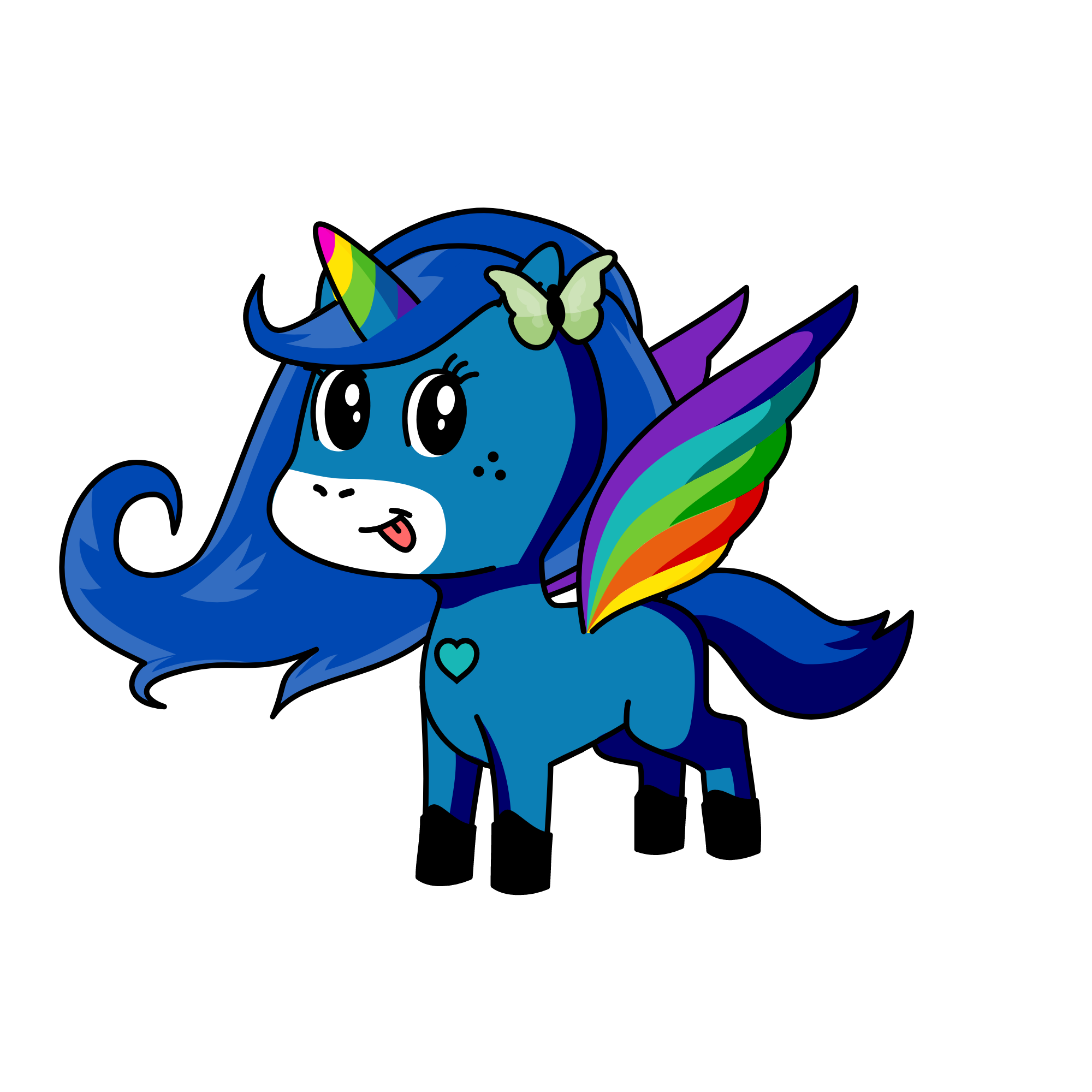 Rainbow Dash, the unicorn