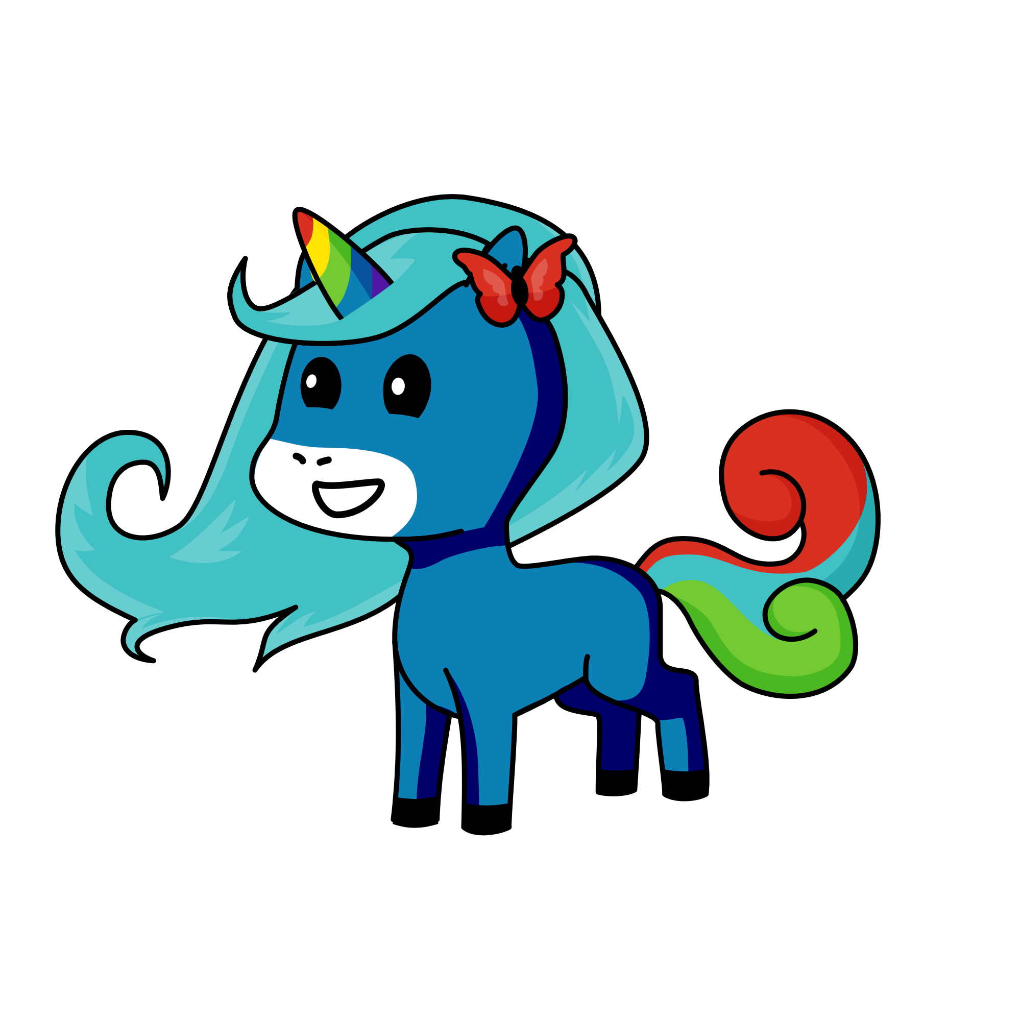 Rainbow dash, the unicorn