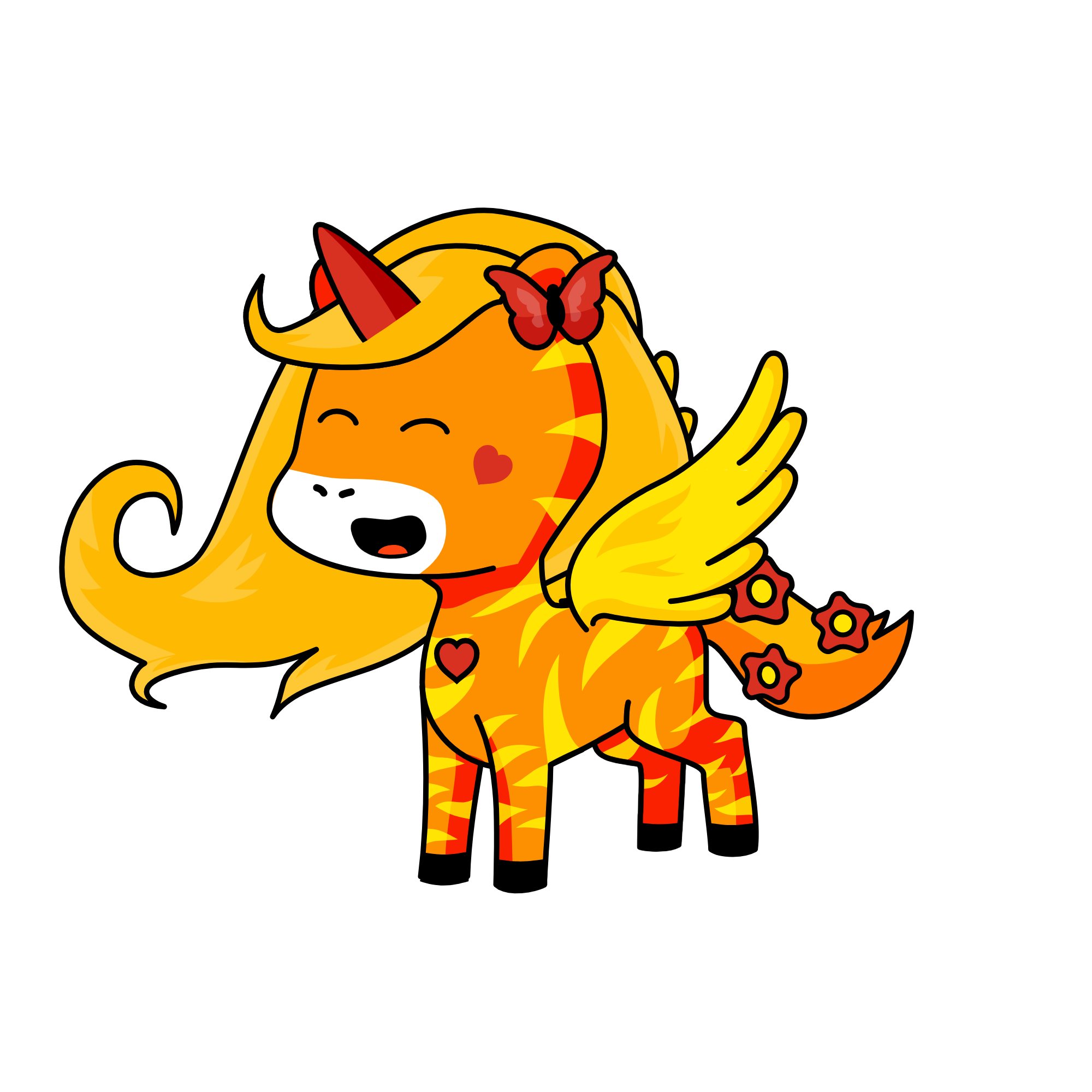 Love heart ♥ , the unicorn