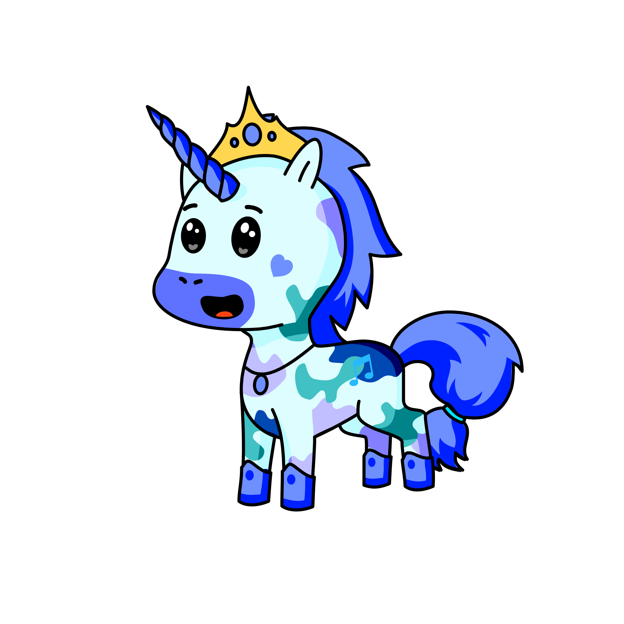 Cloudy, the unicorn