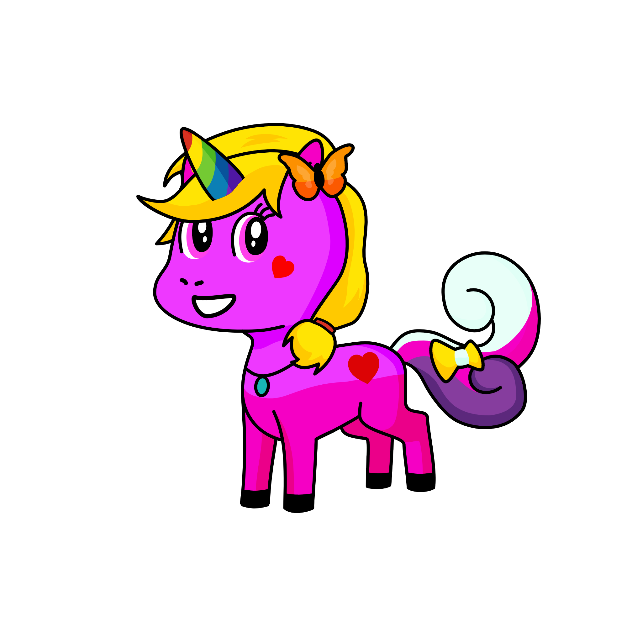 Emerald rainbow, the unicorn