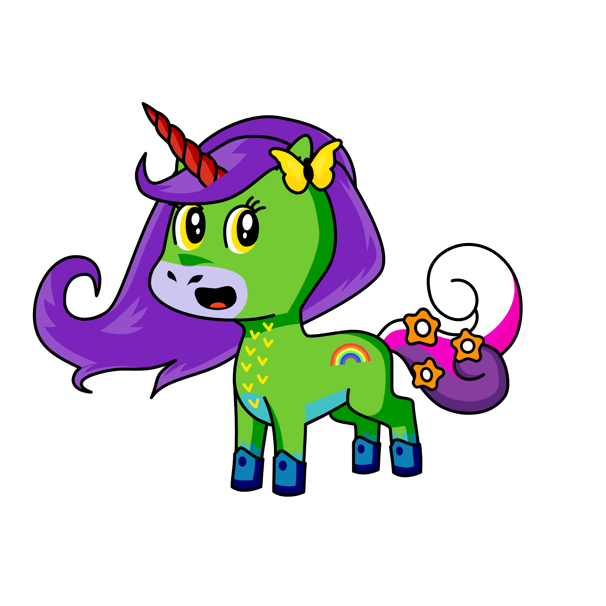 Loves nature , the unicorn