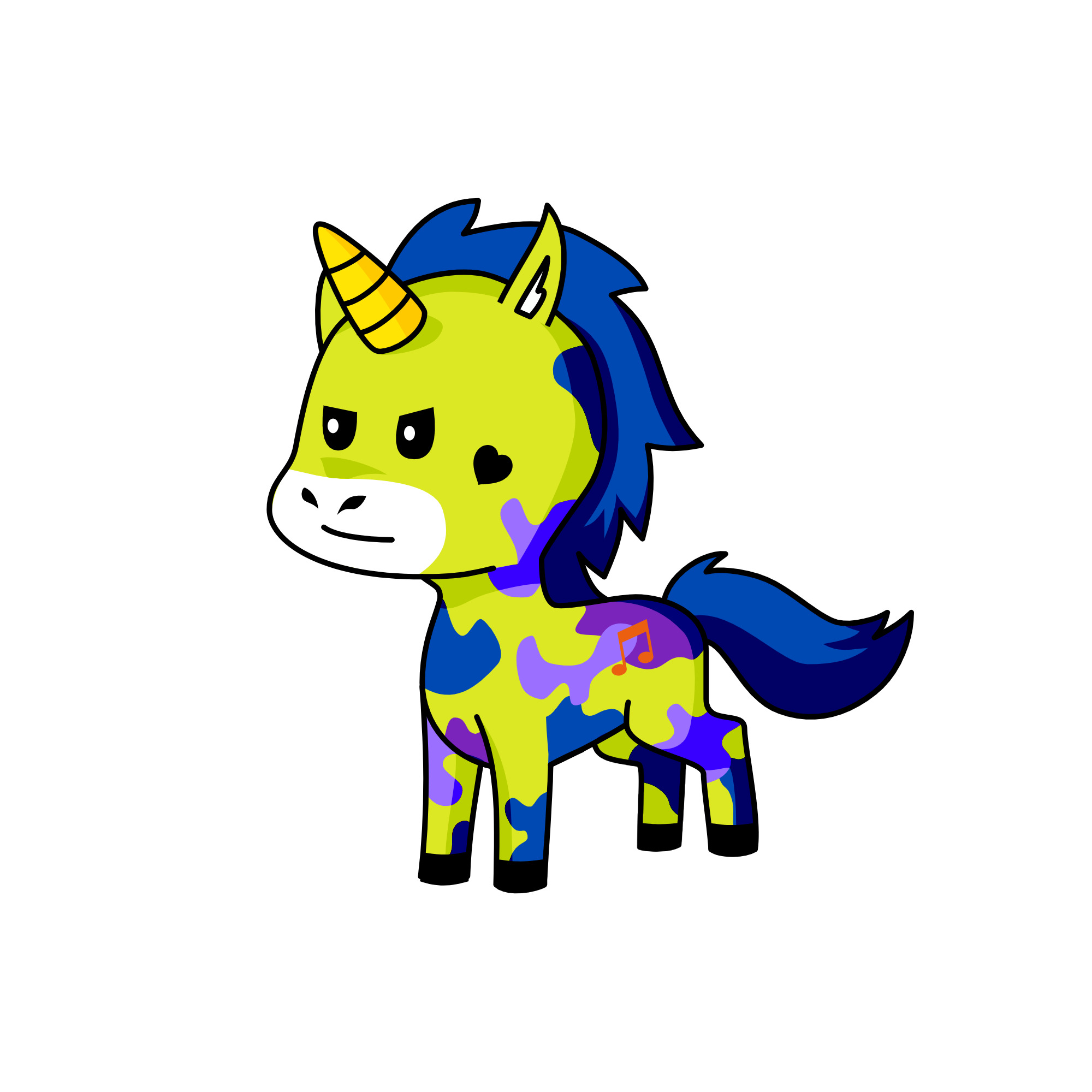 Night sky, the unicorn
