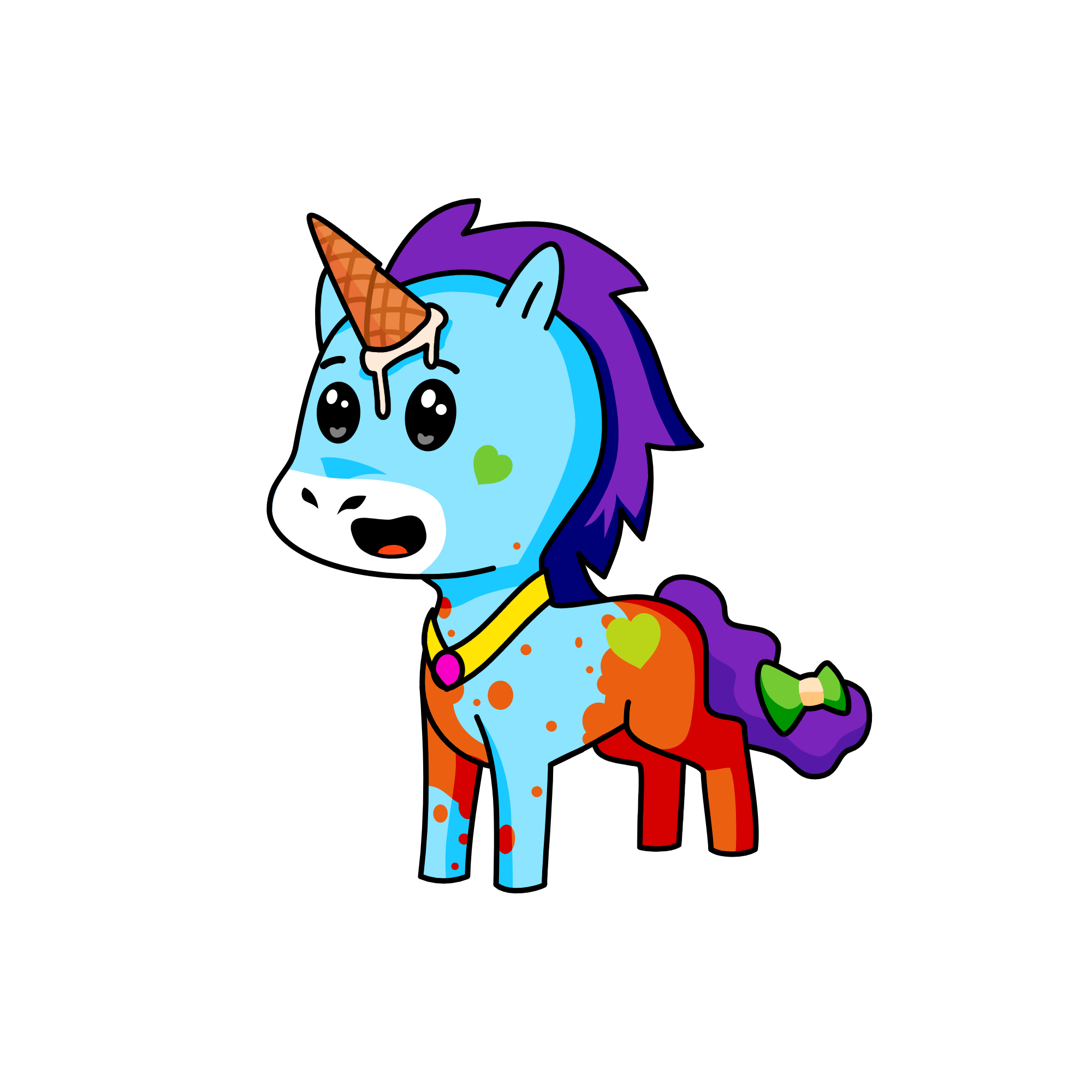 Loves ice-cream & sweets, the unicorn
