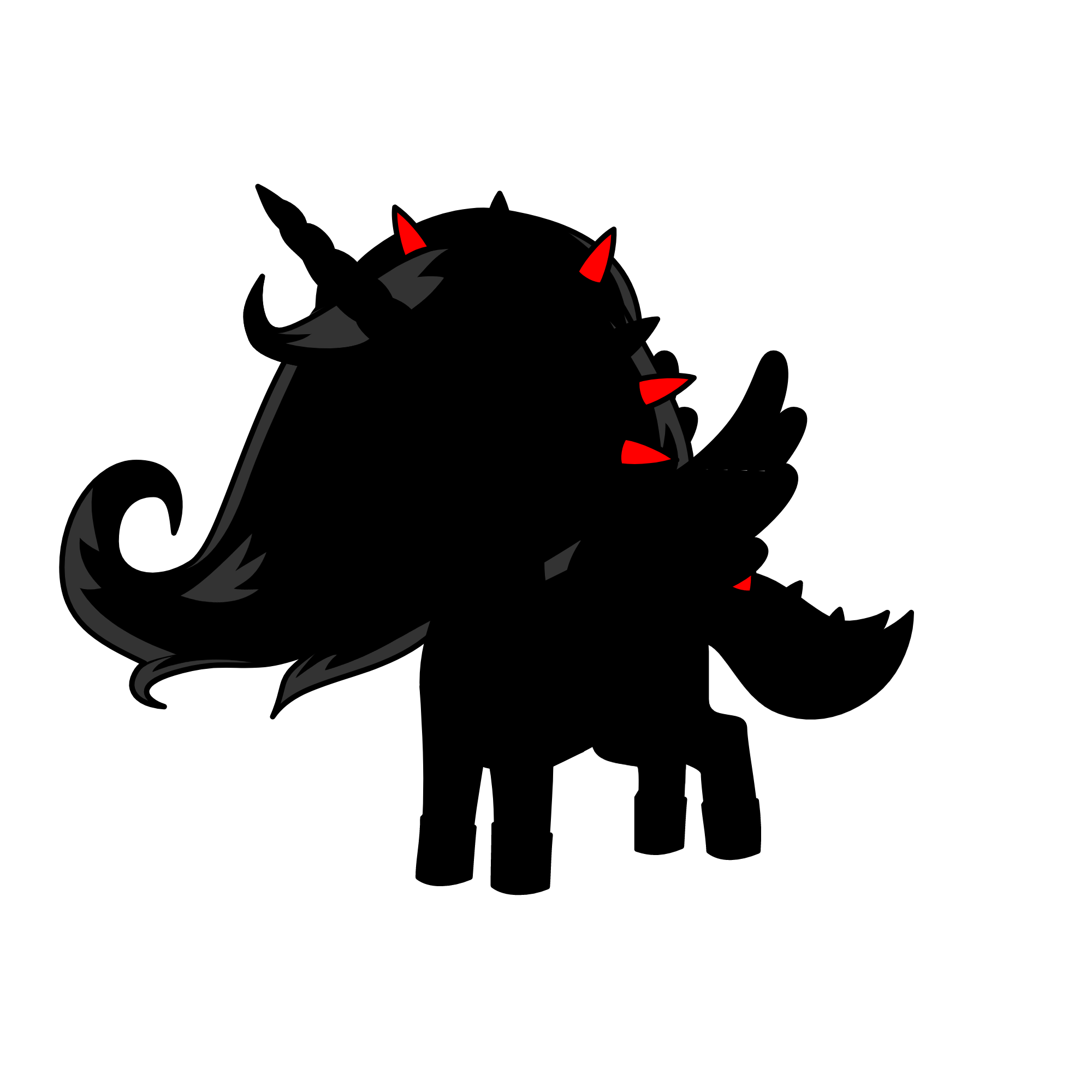 Black of nightmares , the unicorn