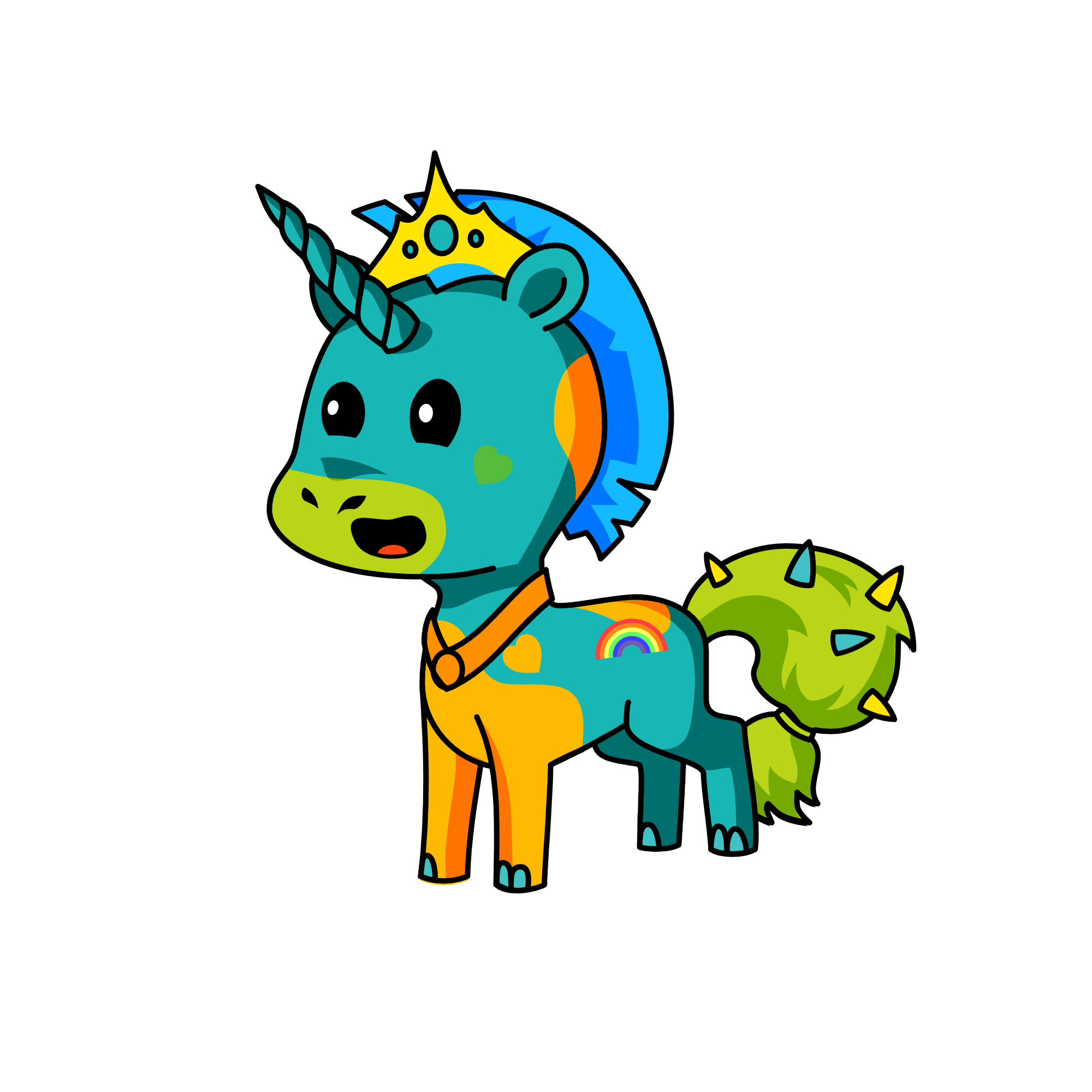 I closed my eyes and i maked the uni this is how its looks, the unicorn