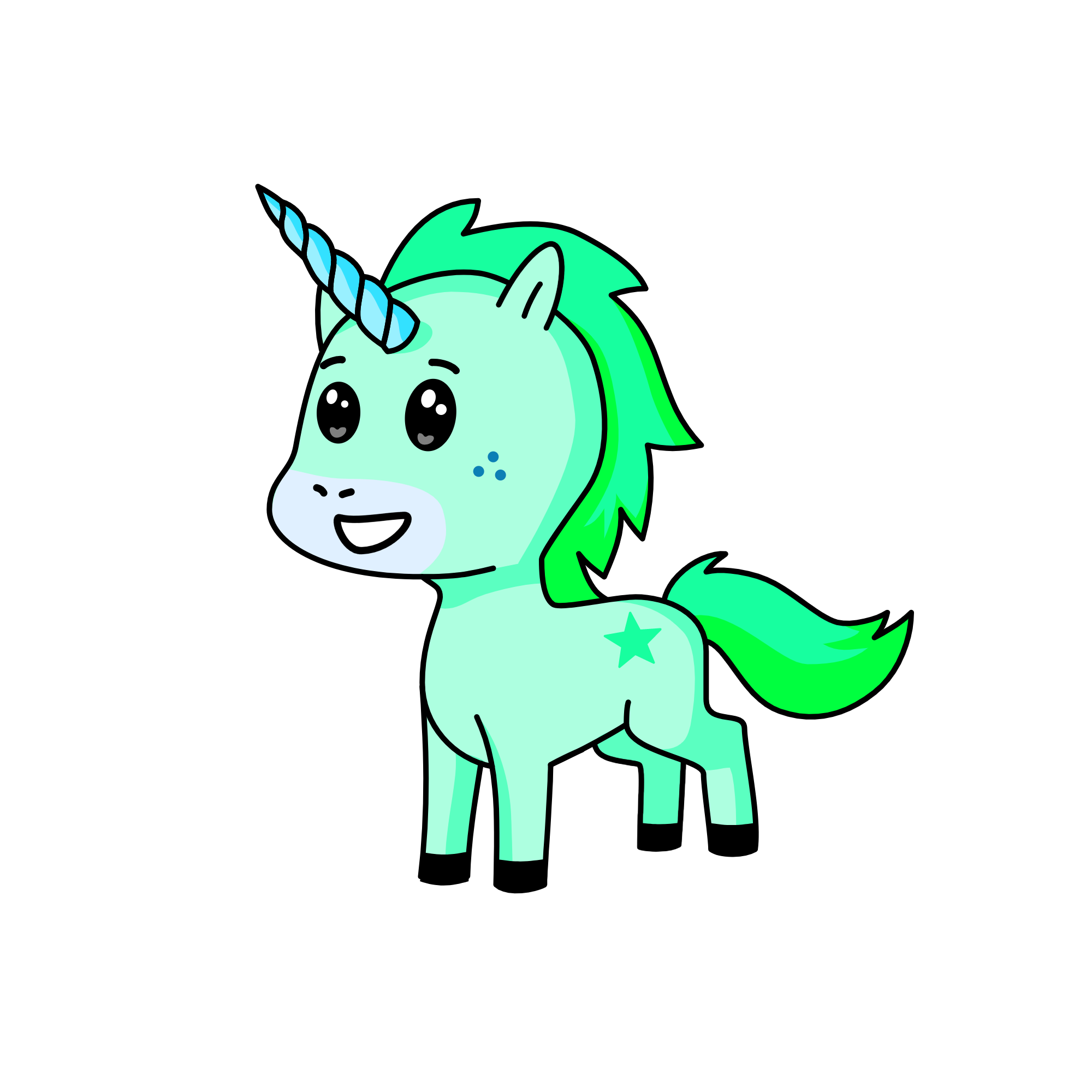 Mint, the unicorn