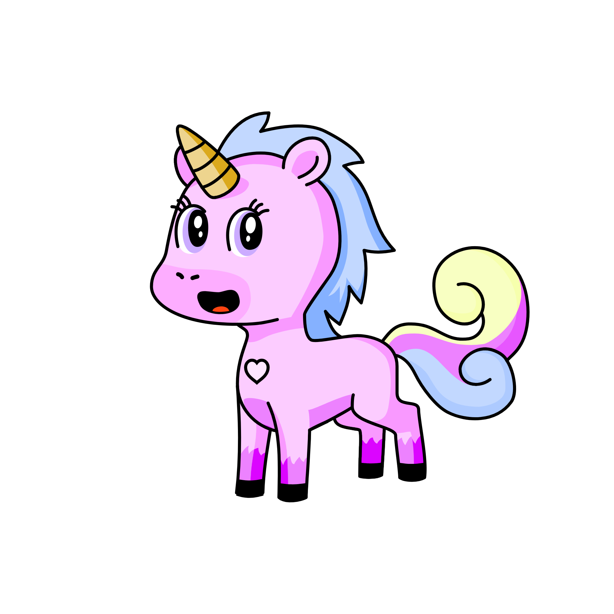 Bubbles, the unicorn