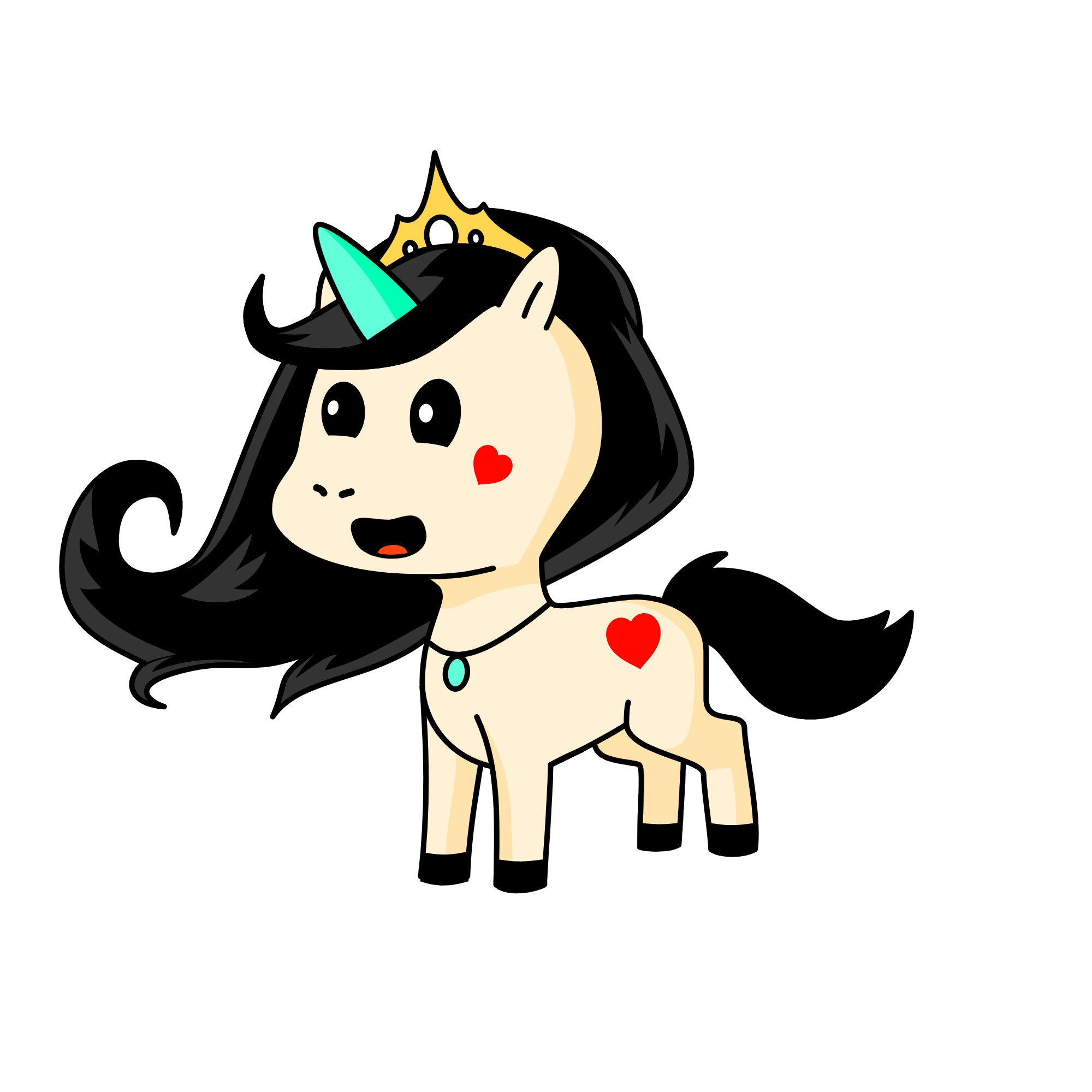Snow white, the unicorn