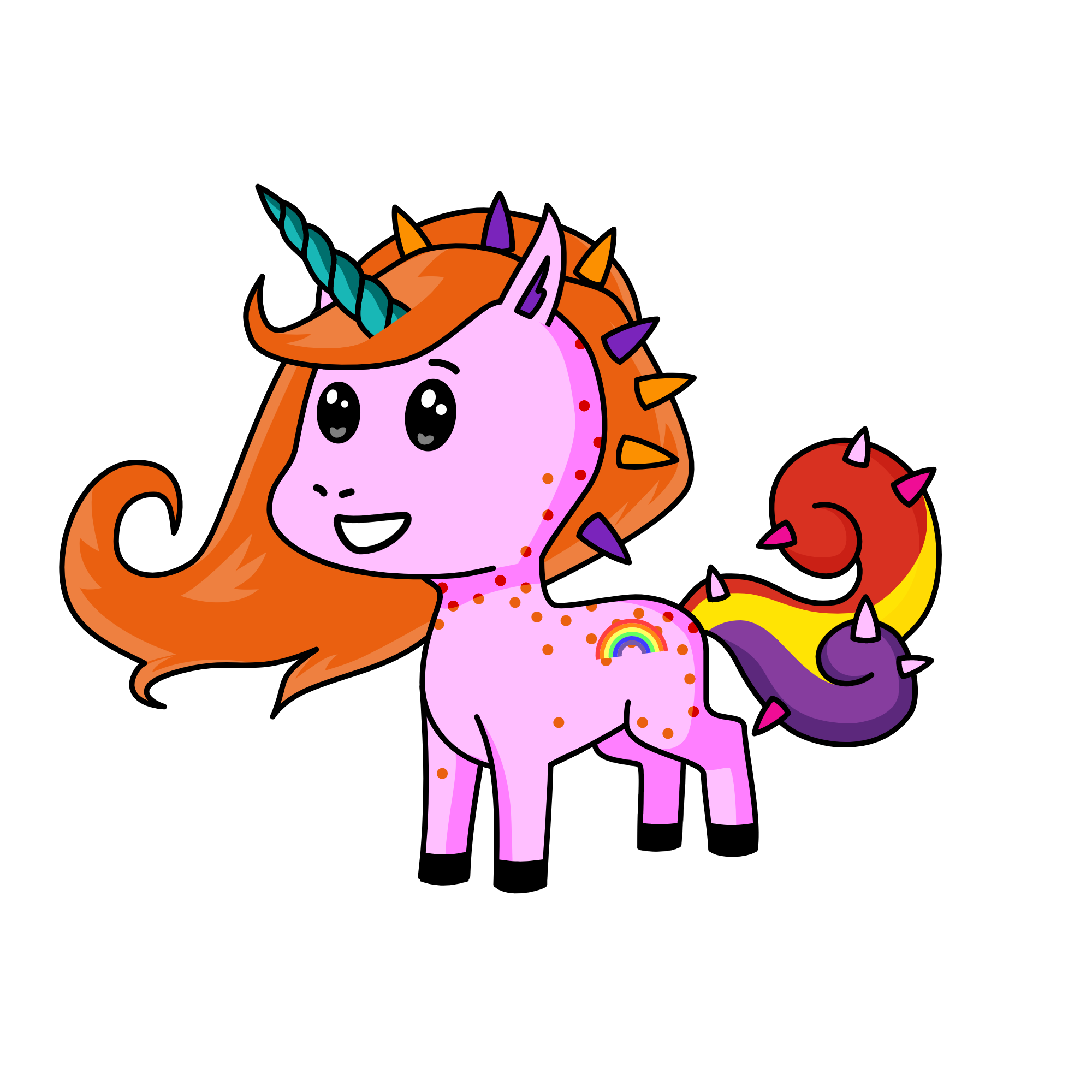 Sunset, the unicorn