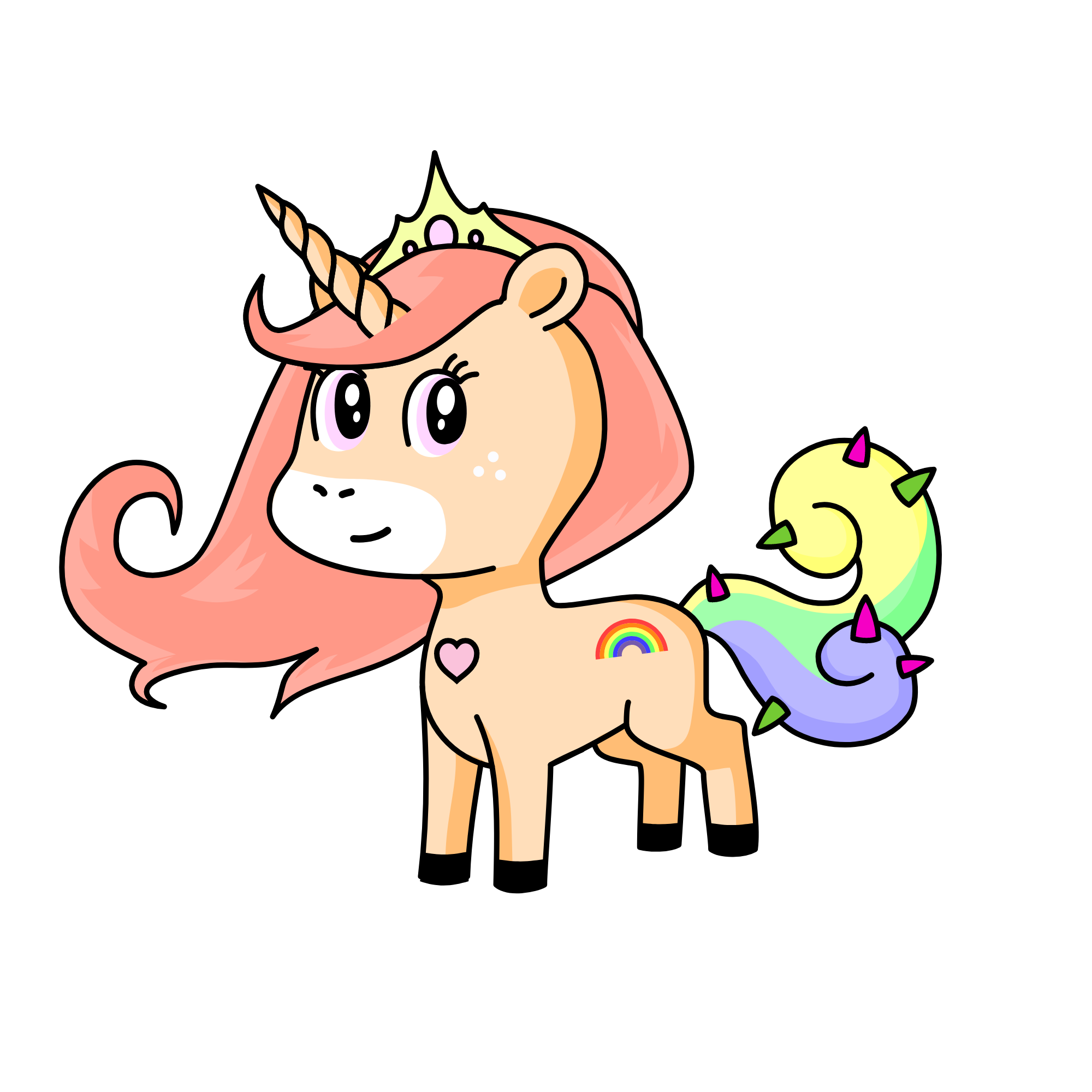 Princess Rainbow Colour Shine, the unicorn
