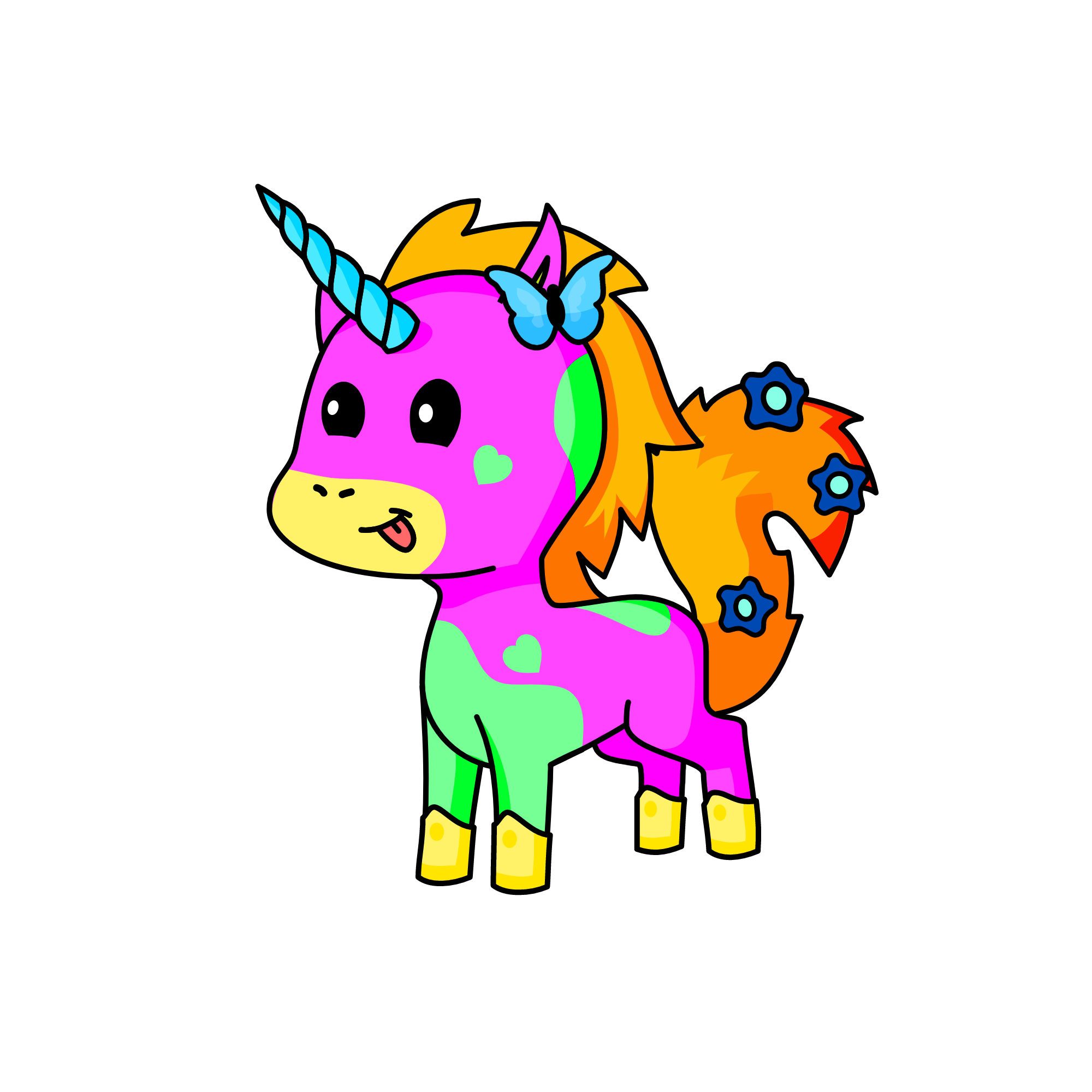 Sparkly Suzyrific Rainbow Pants, the unicorn