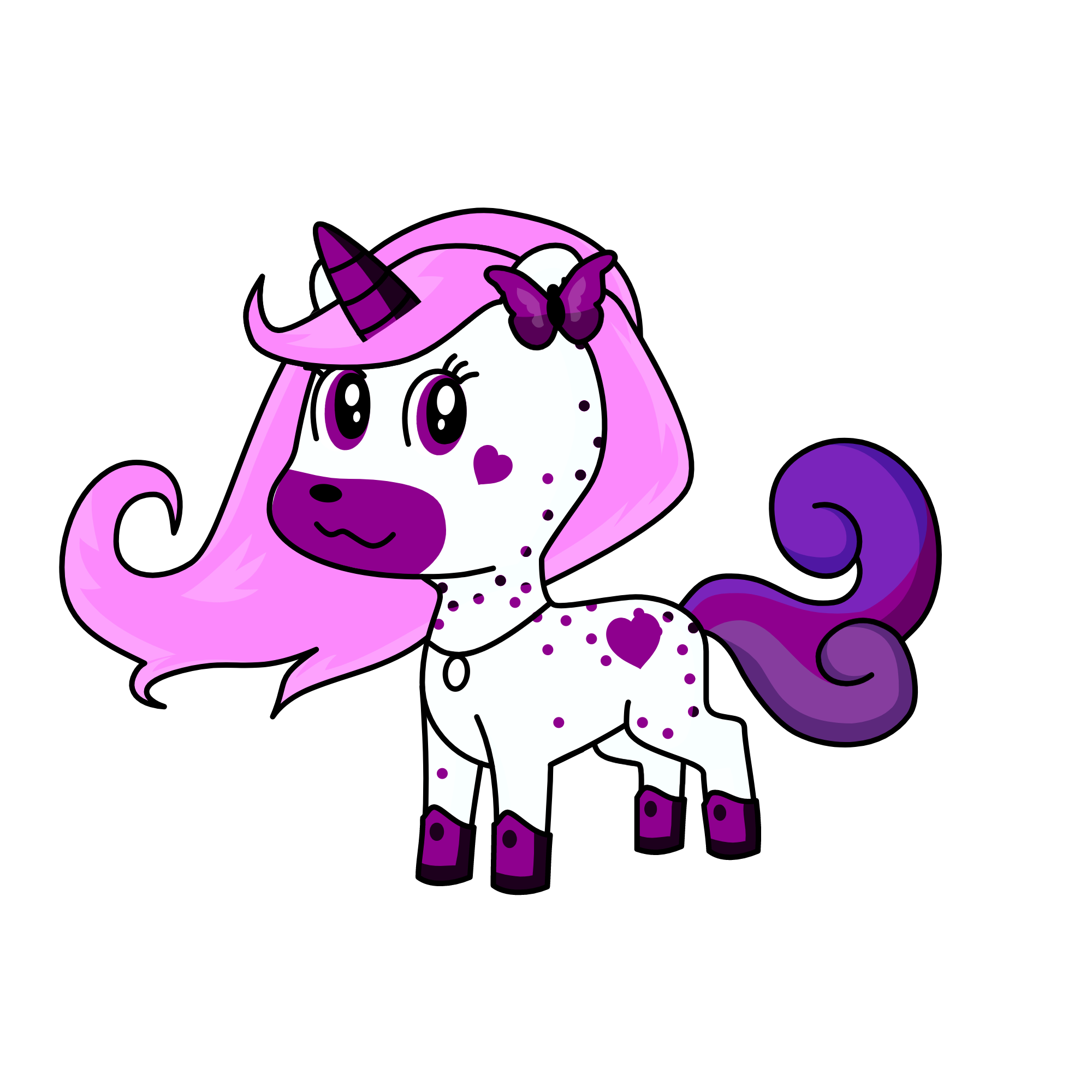 purple, the unicorn