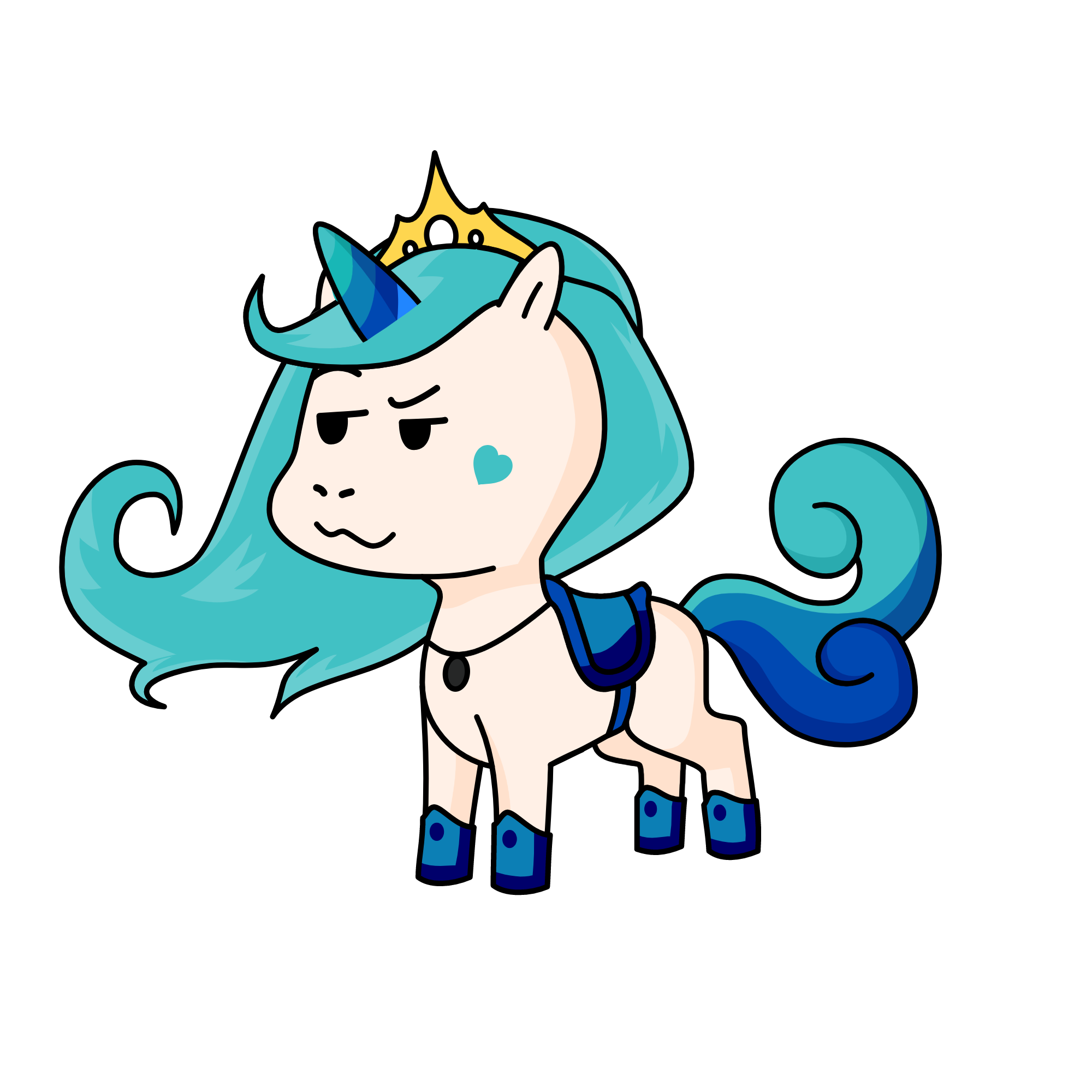 blue bear, the unicorn