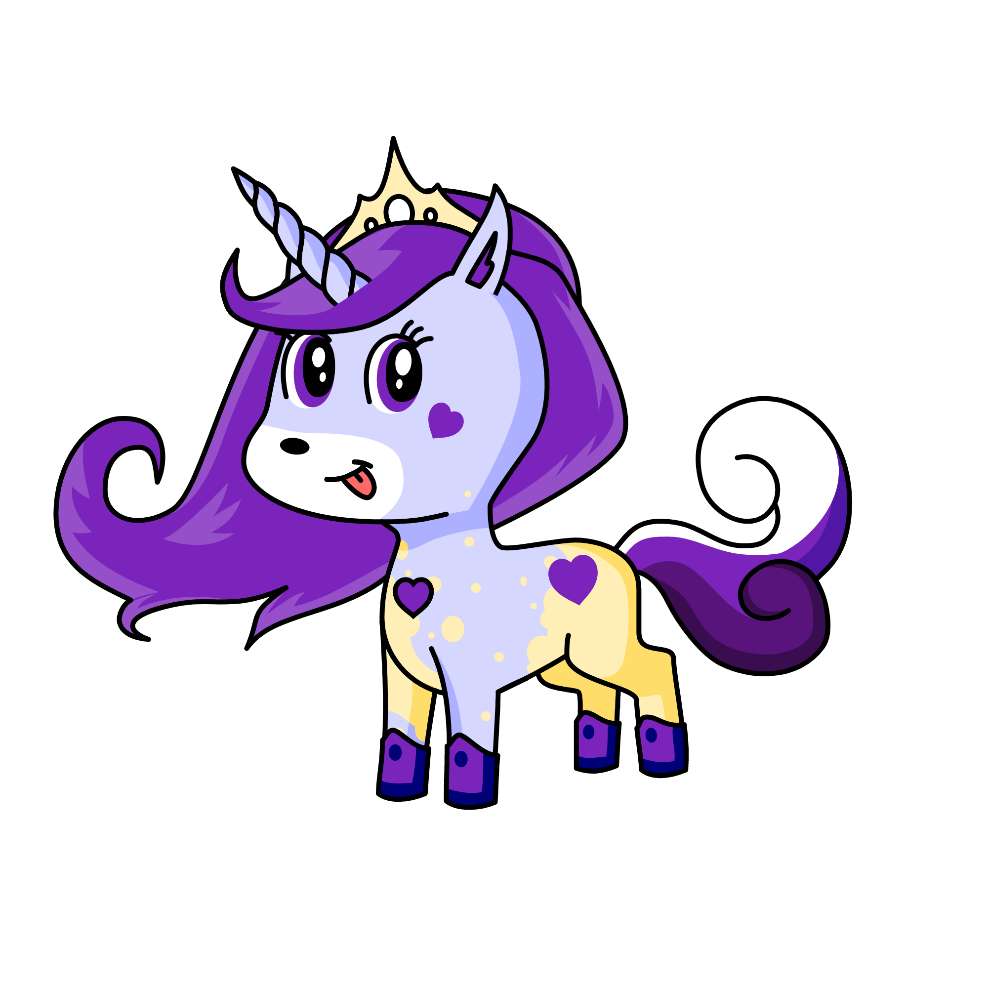 Funny Paint Purple Princess Unicorn Friend Ship Leader Monitor, the unicorn