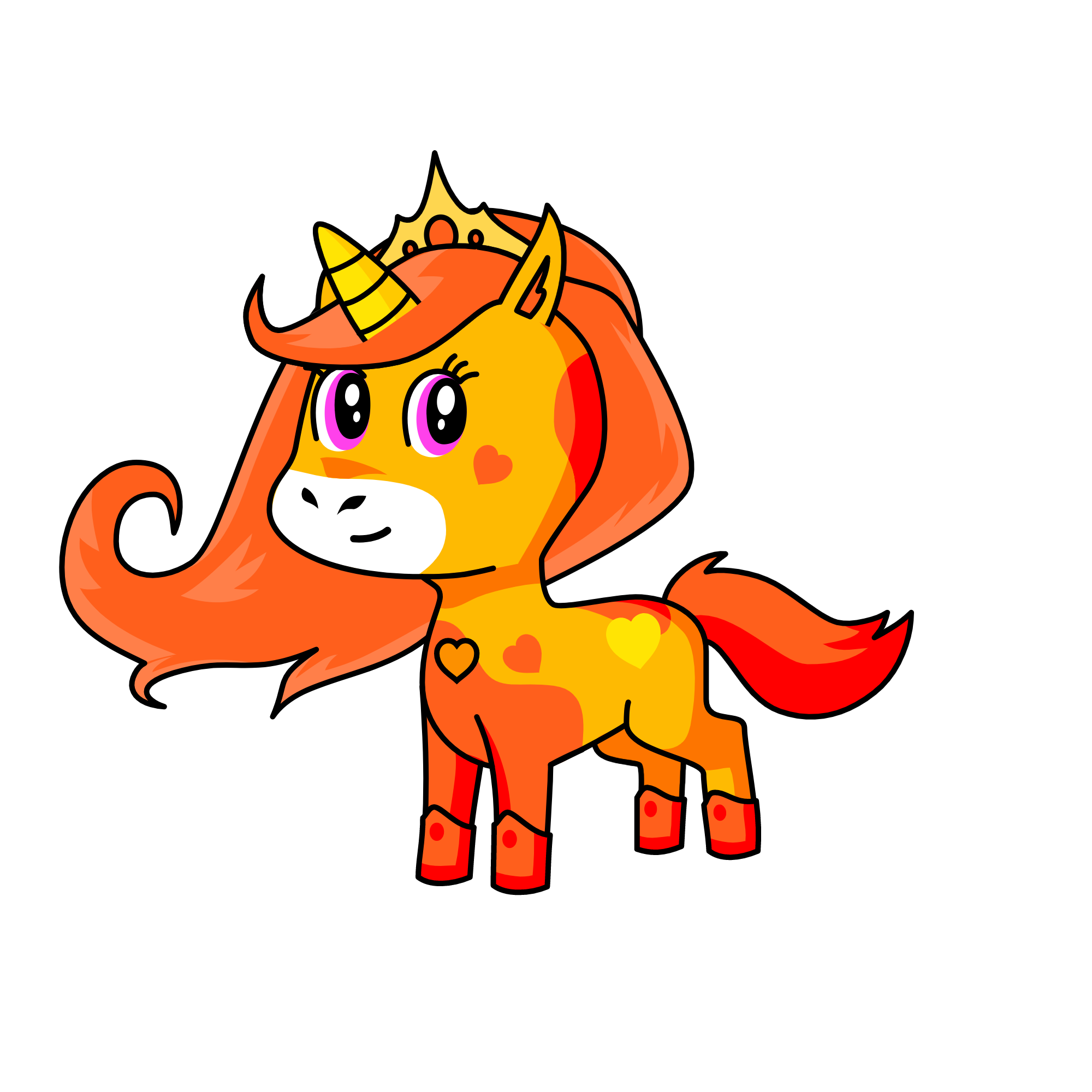 roza the girl of uni & ani, the unicorn