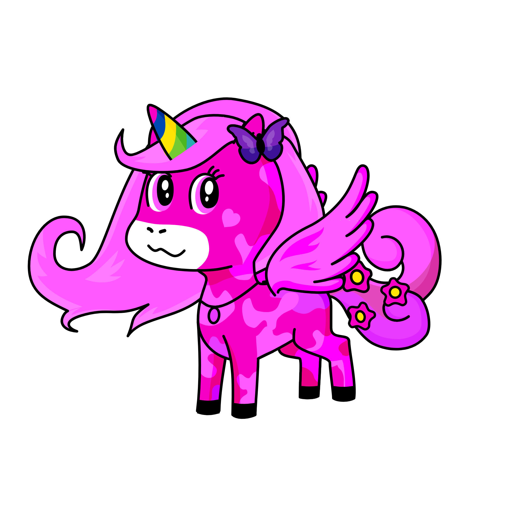 Strawberry rose, the unicorn