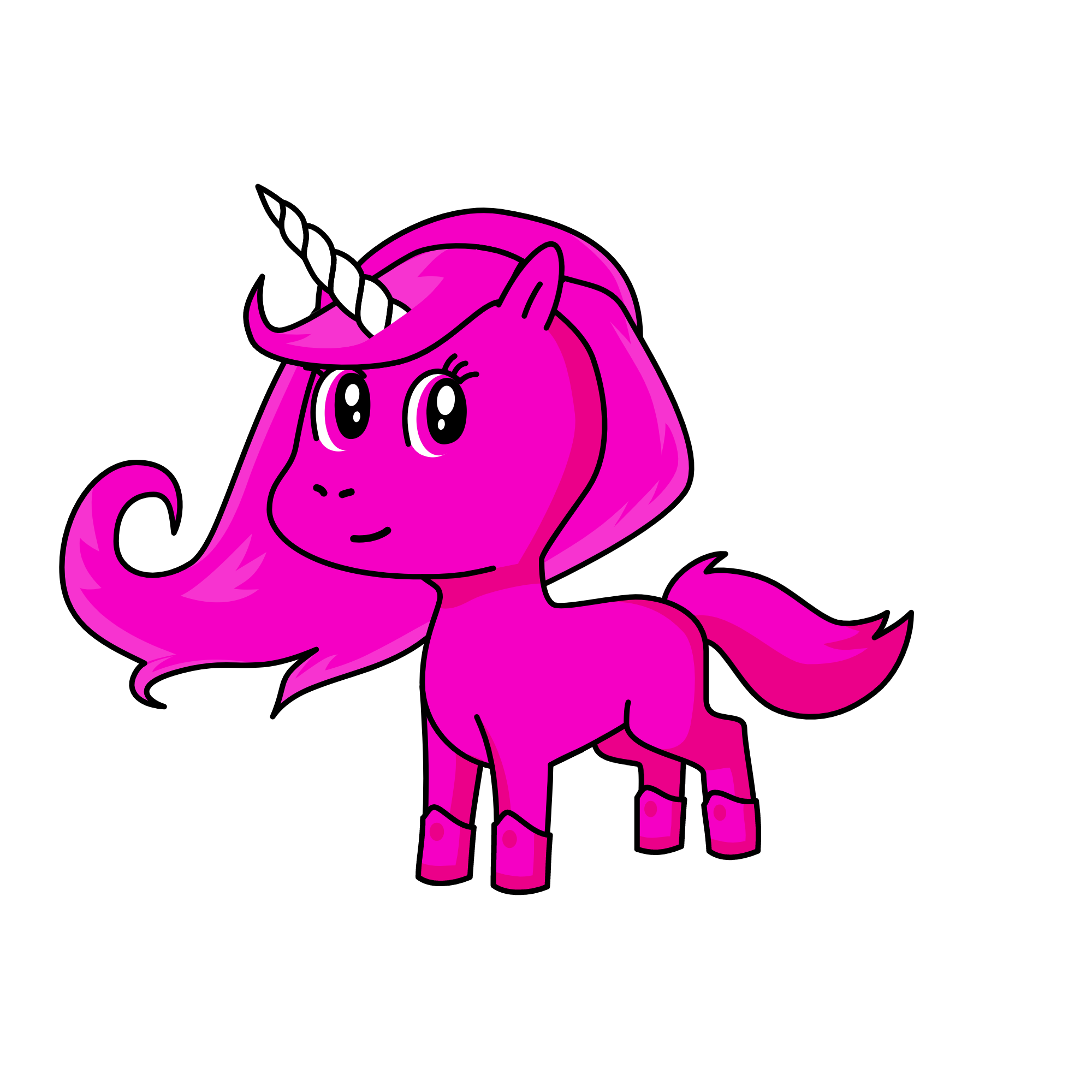 Pink, the unicorn