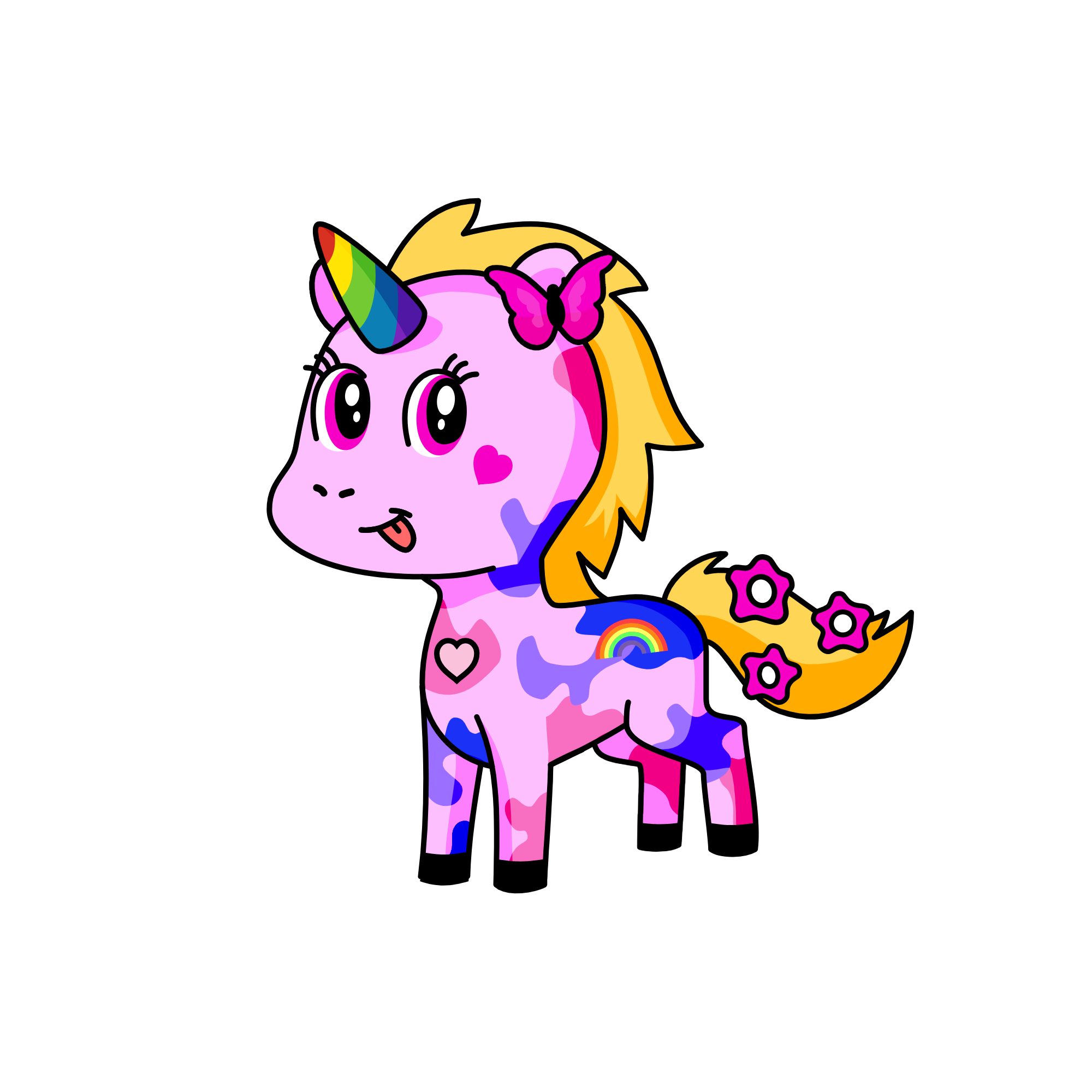 Rainbow, the unicorn