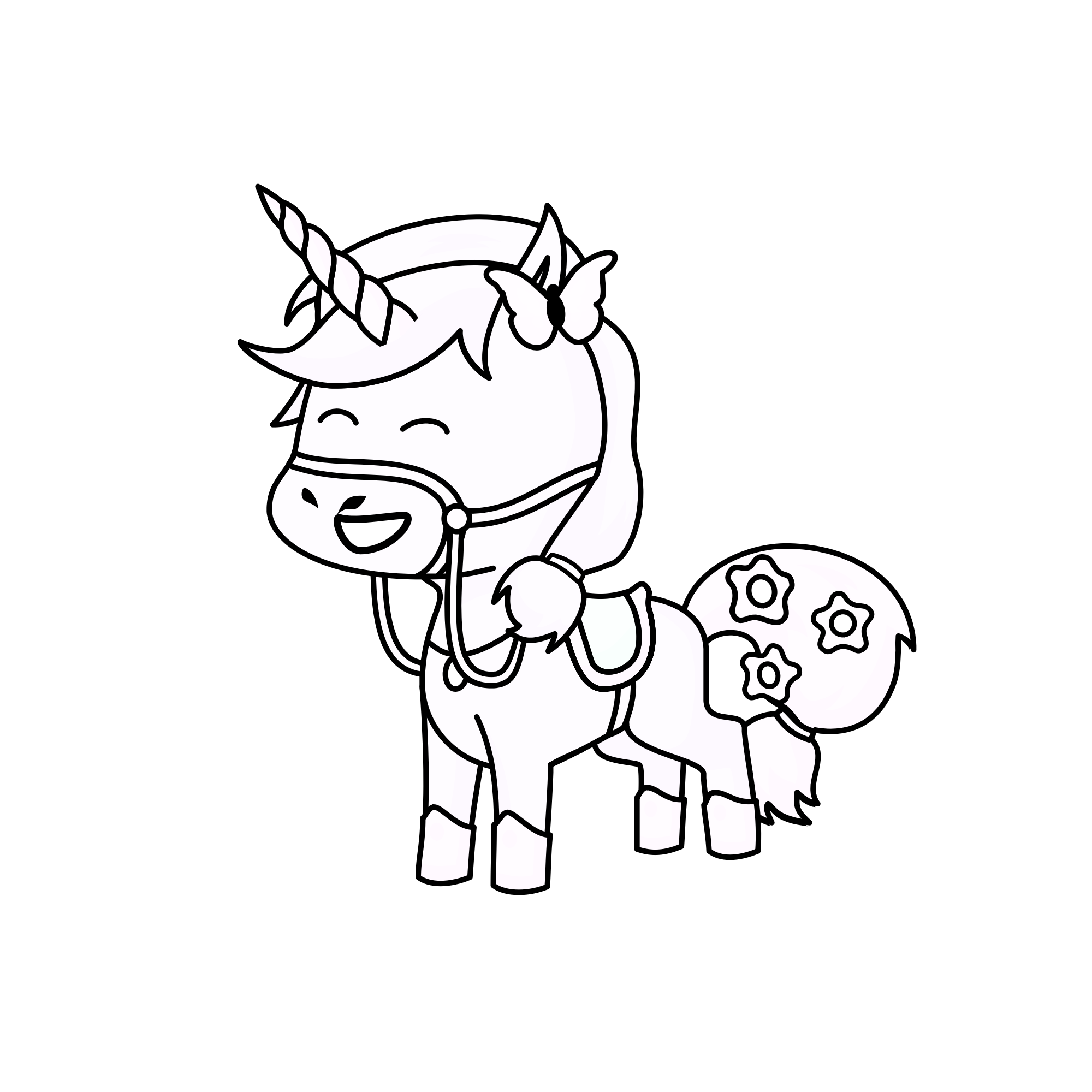 Coloring Page, the unicorn